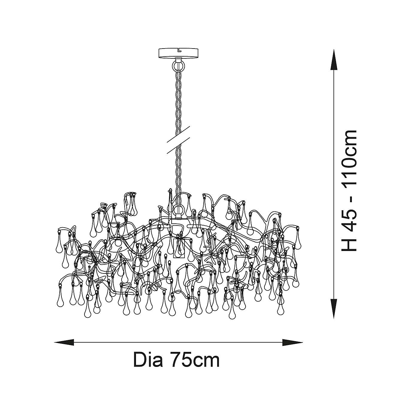 Vogue Wisteria 4 Light Pendant Light