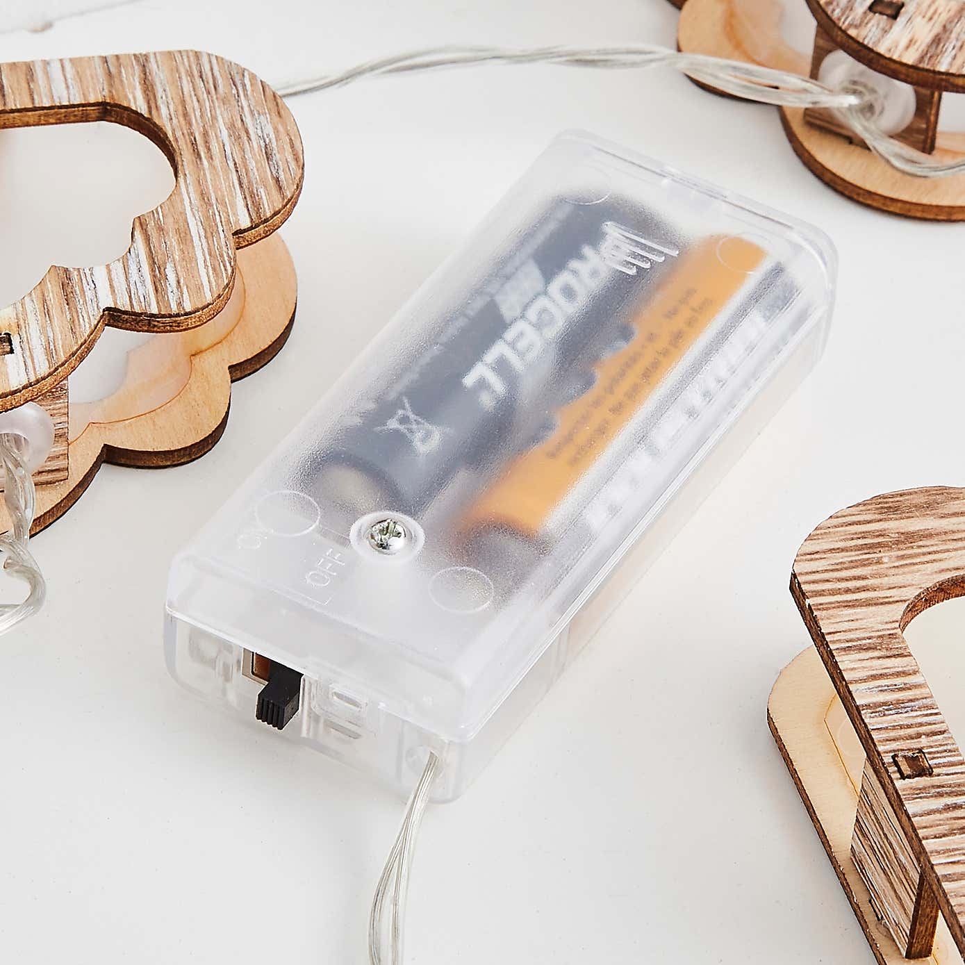 Wooden Cloud 10 LED String Lights