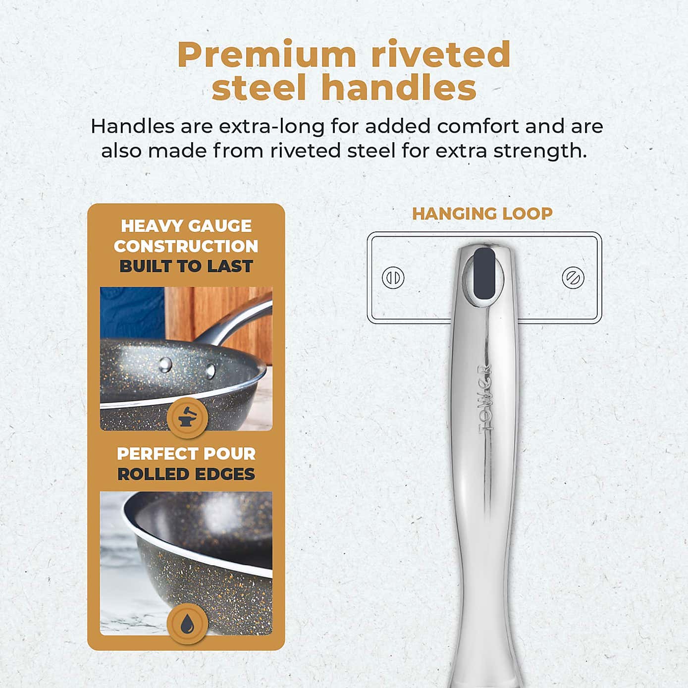 Tower Cerastone Pro 2 Piece Fry Pan Set