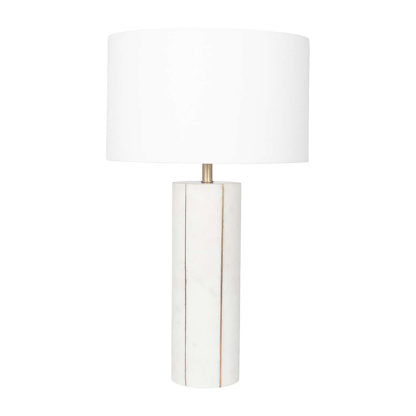 Venetia Tall White & Gold Table Lamp