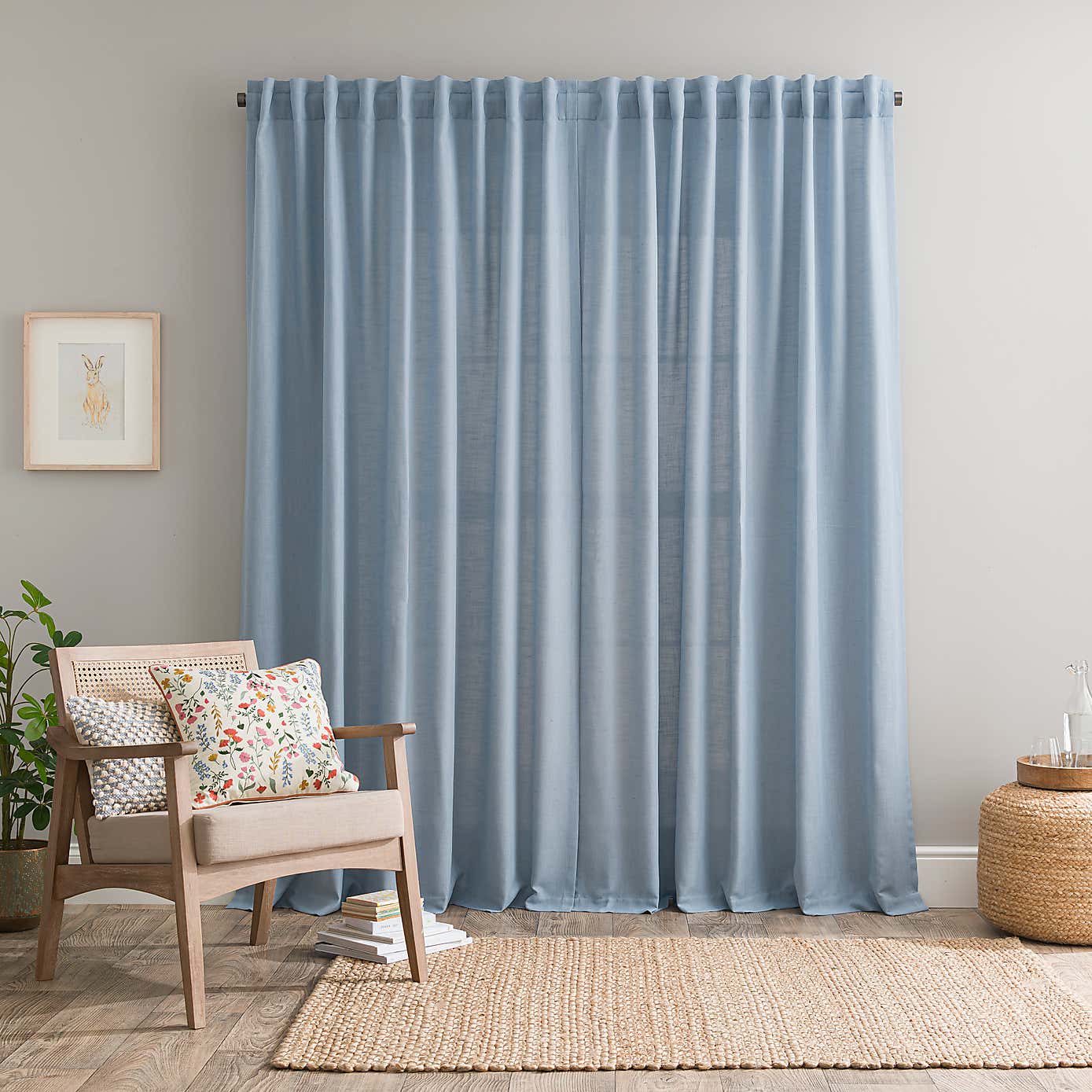 Touch of Linen Unlined Tab Top Curtains