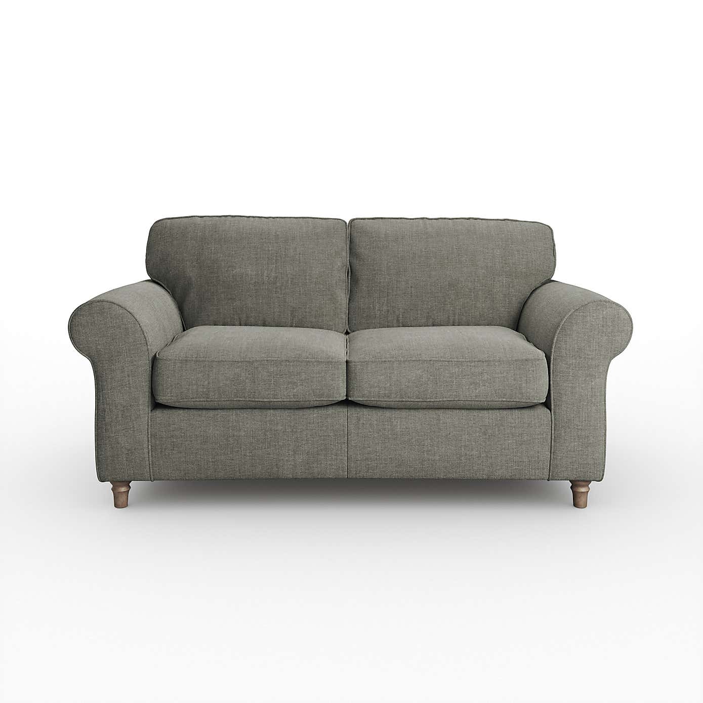 Flori 2 Seater Sofa, Tonal Plush Chenille