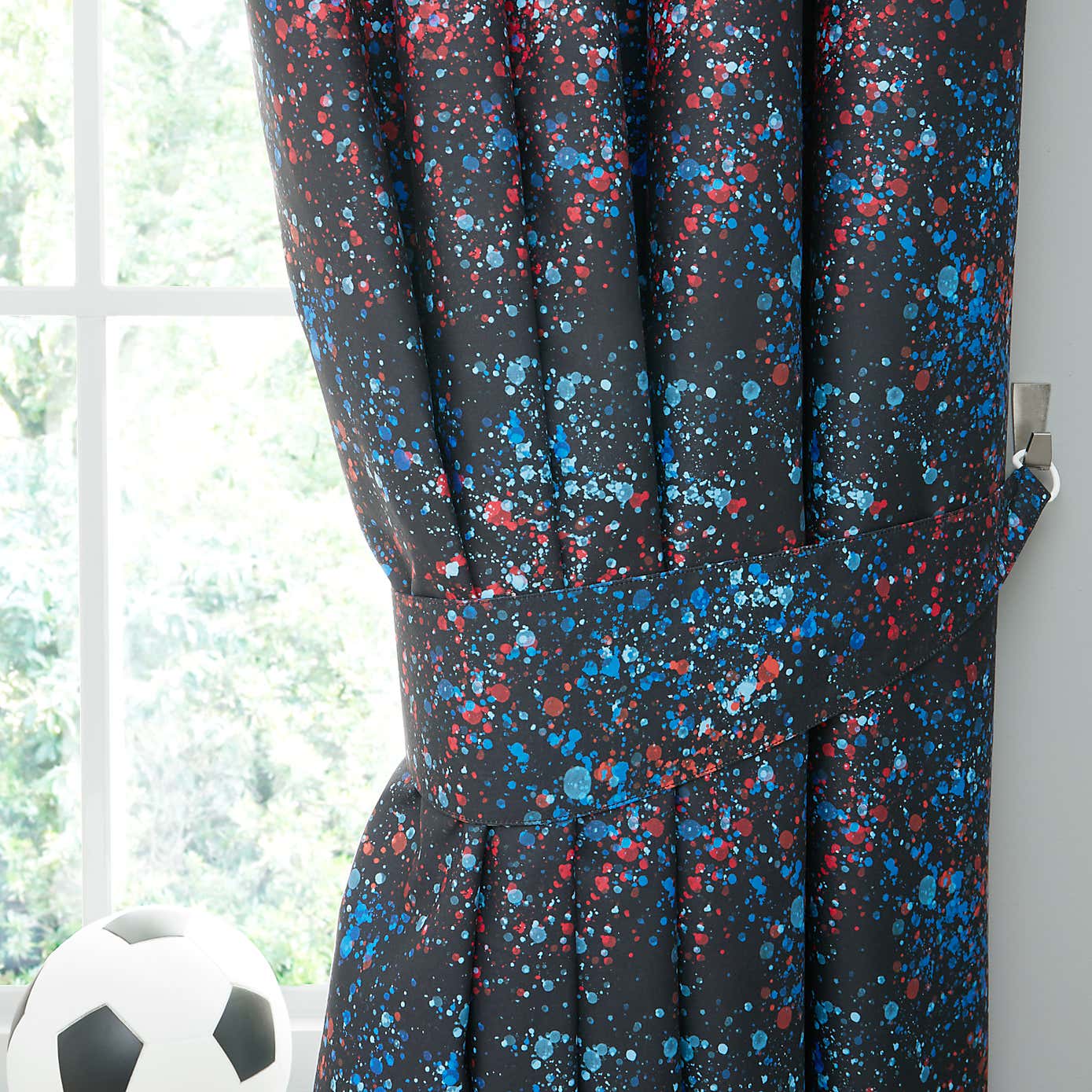Football Graphic Boys Eyelet Curtains