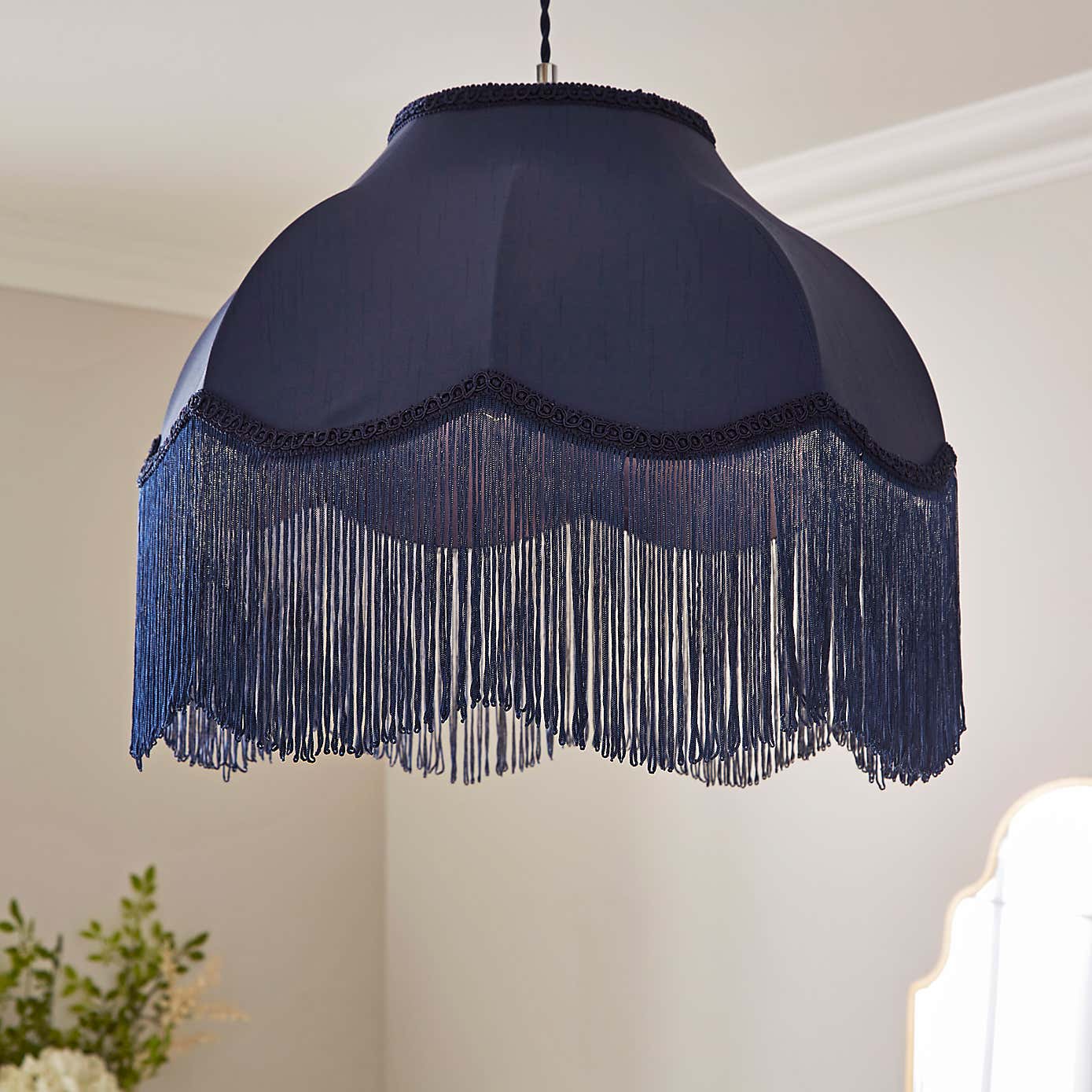 Carmona Fringed Satin Lamp Shade