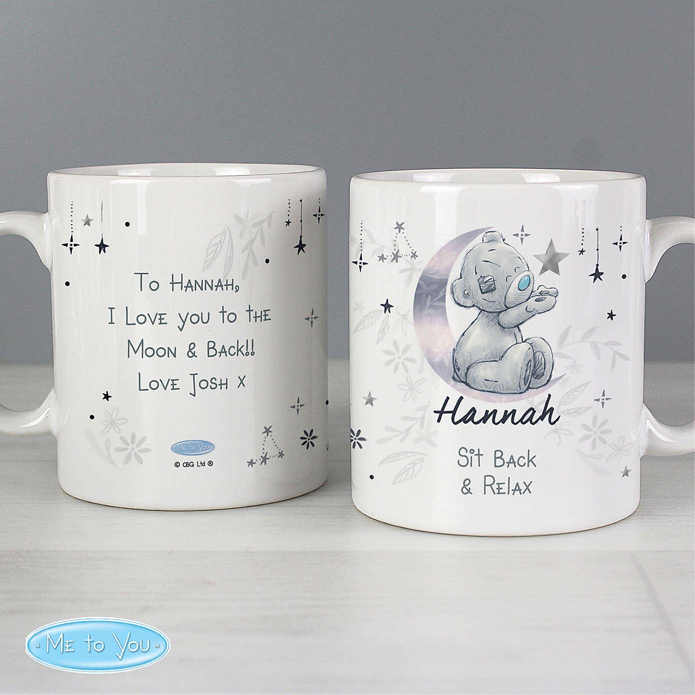 Personalised Moon and Stars Me To You Mug