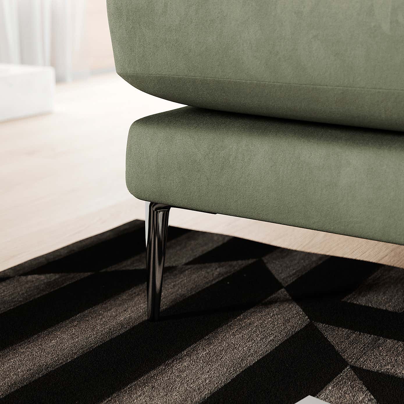 Lawson Matte Plush Velvet 3 Seater Sofa