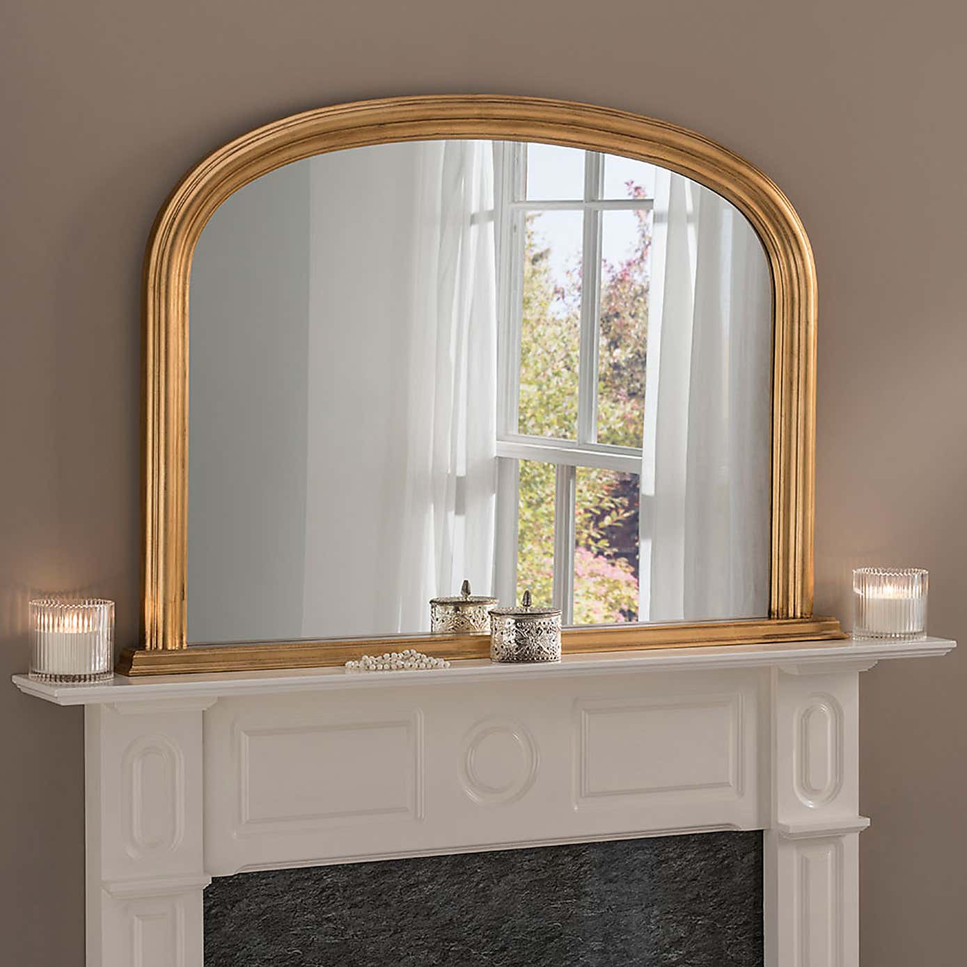 Yearn Contemporary Overmantle Wall Mirror