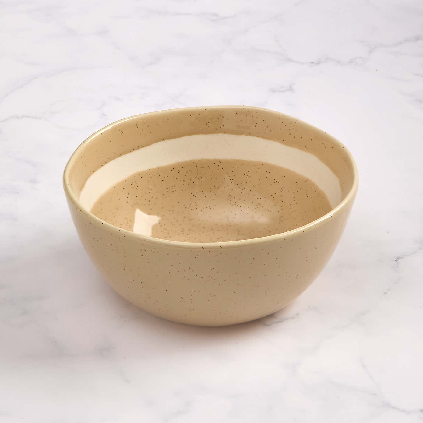 Striped Stoneware Nibble Bowl