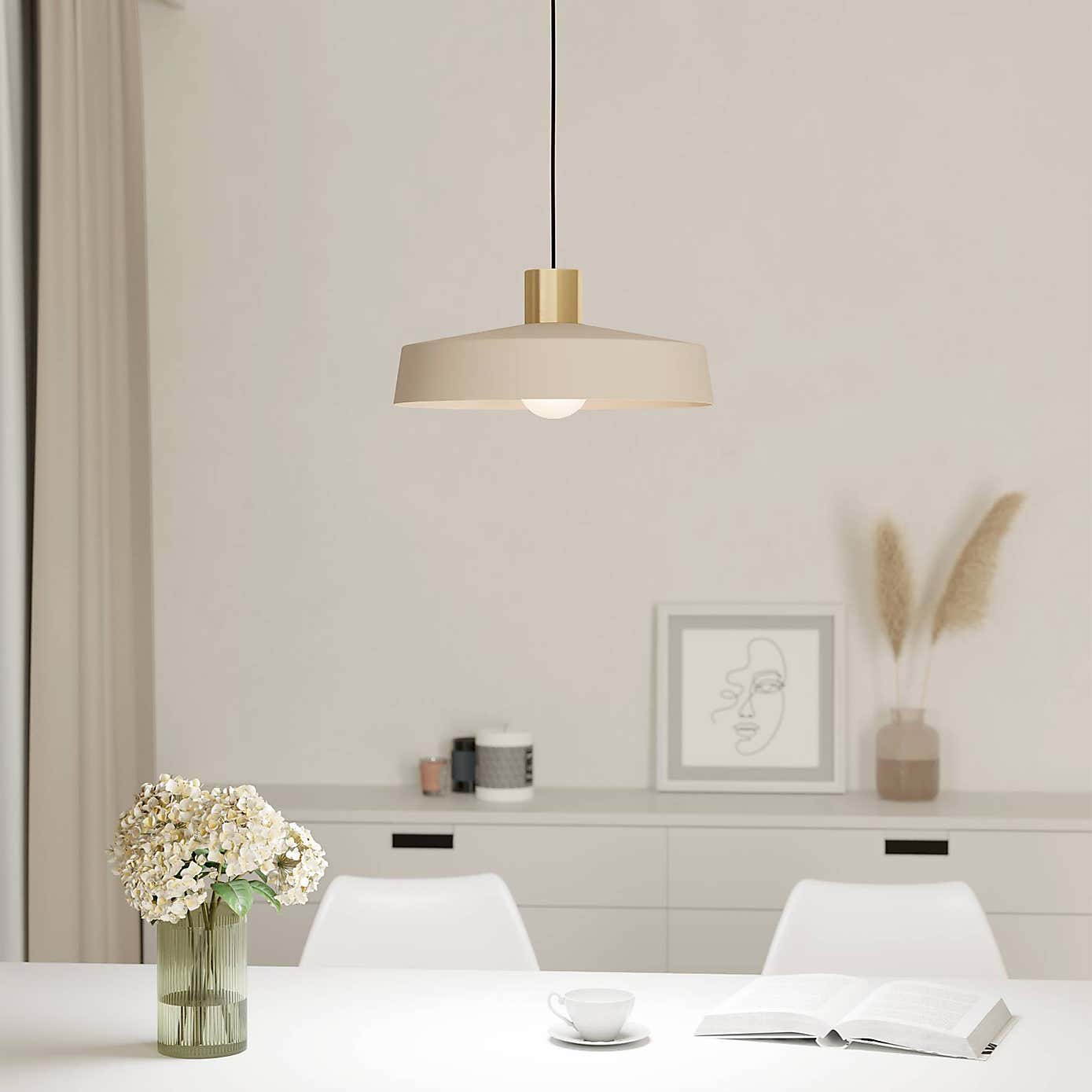 EGLO Valdiola Round Steel Pendant Light