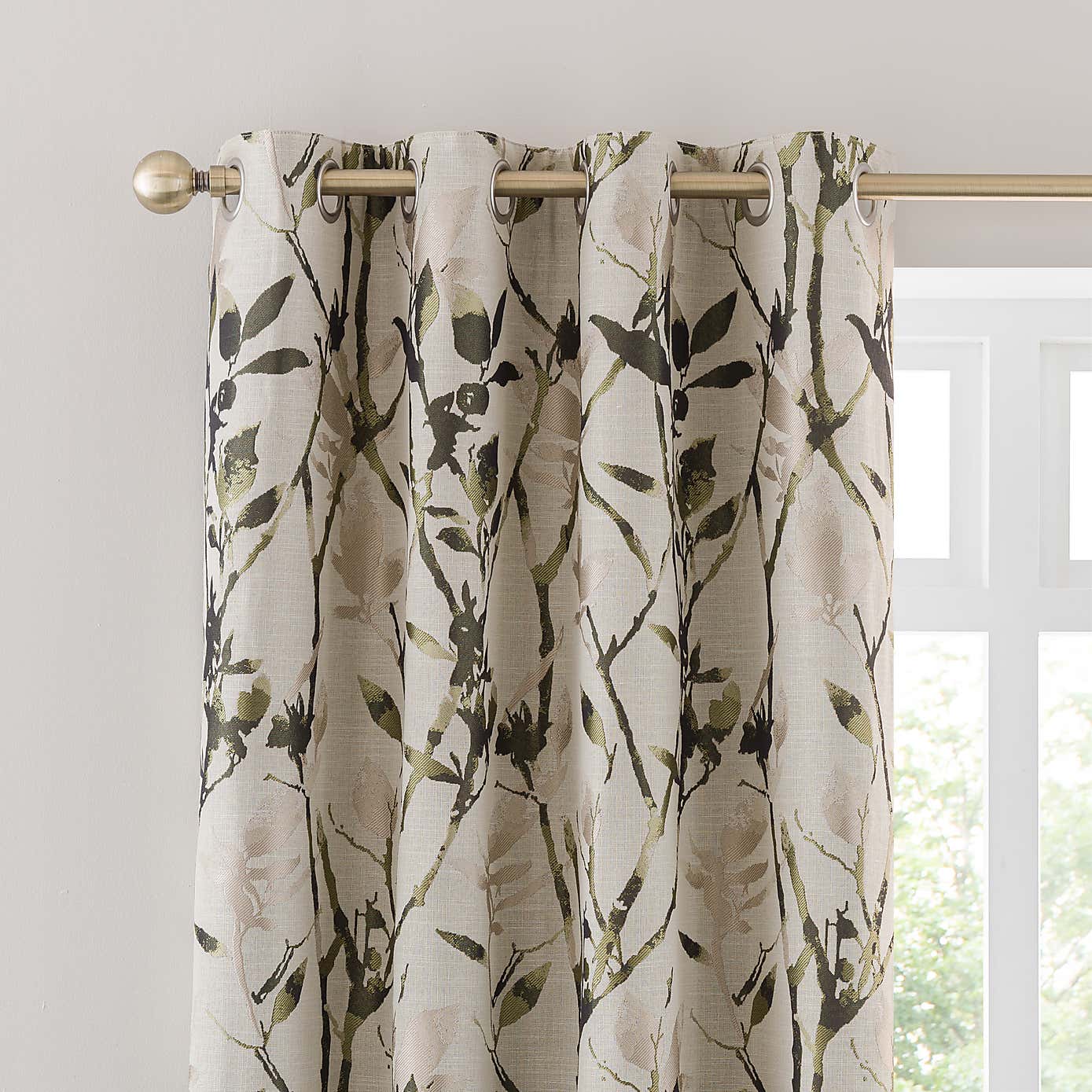 Zen Jacquard Eyelet Curtains