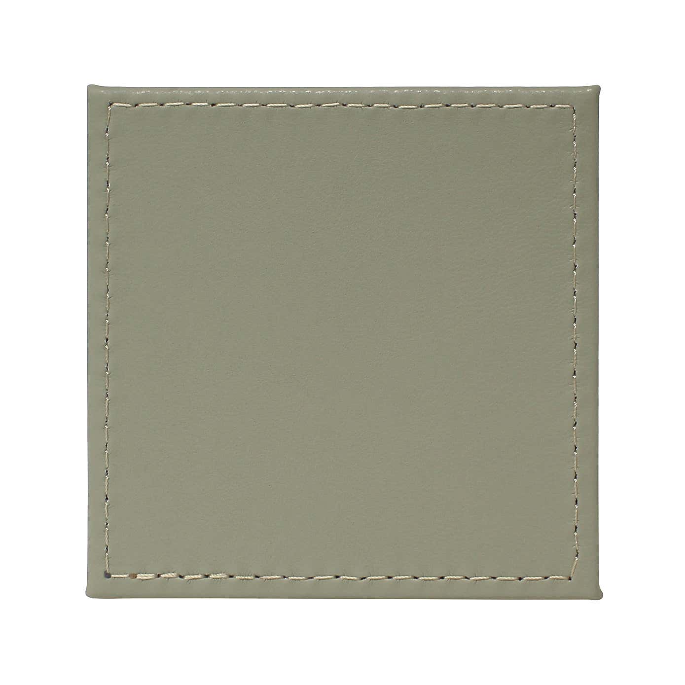 Pack of 4 Reversible Grey Faux Leather Coasters