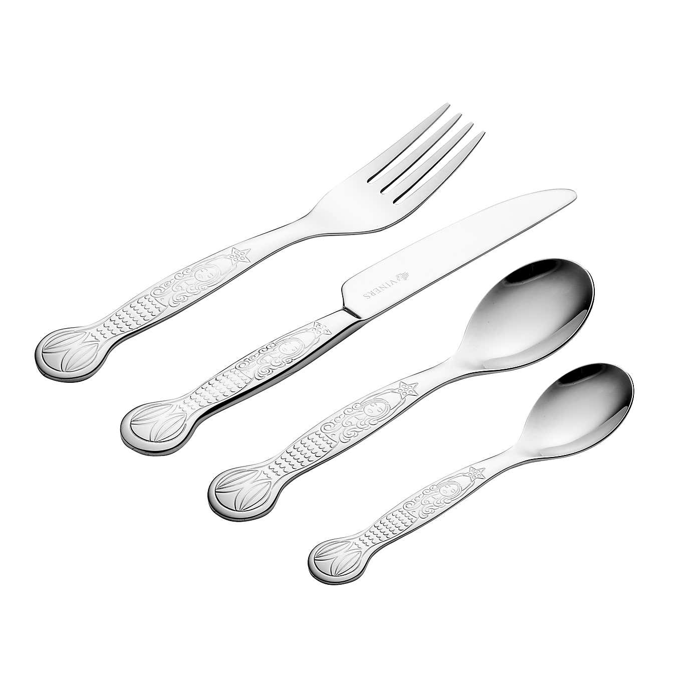 Kid's Viners Mermazing 4 Piece Cutlery Set