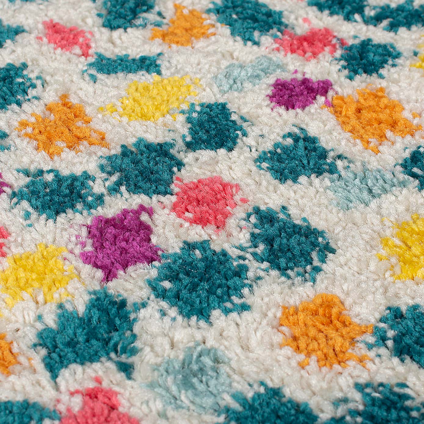 Rainbow Spot Berber Circle Rug