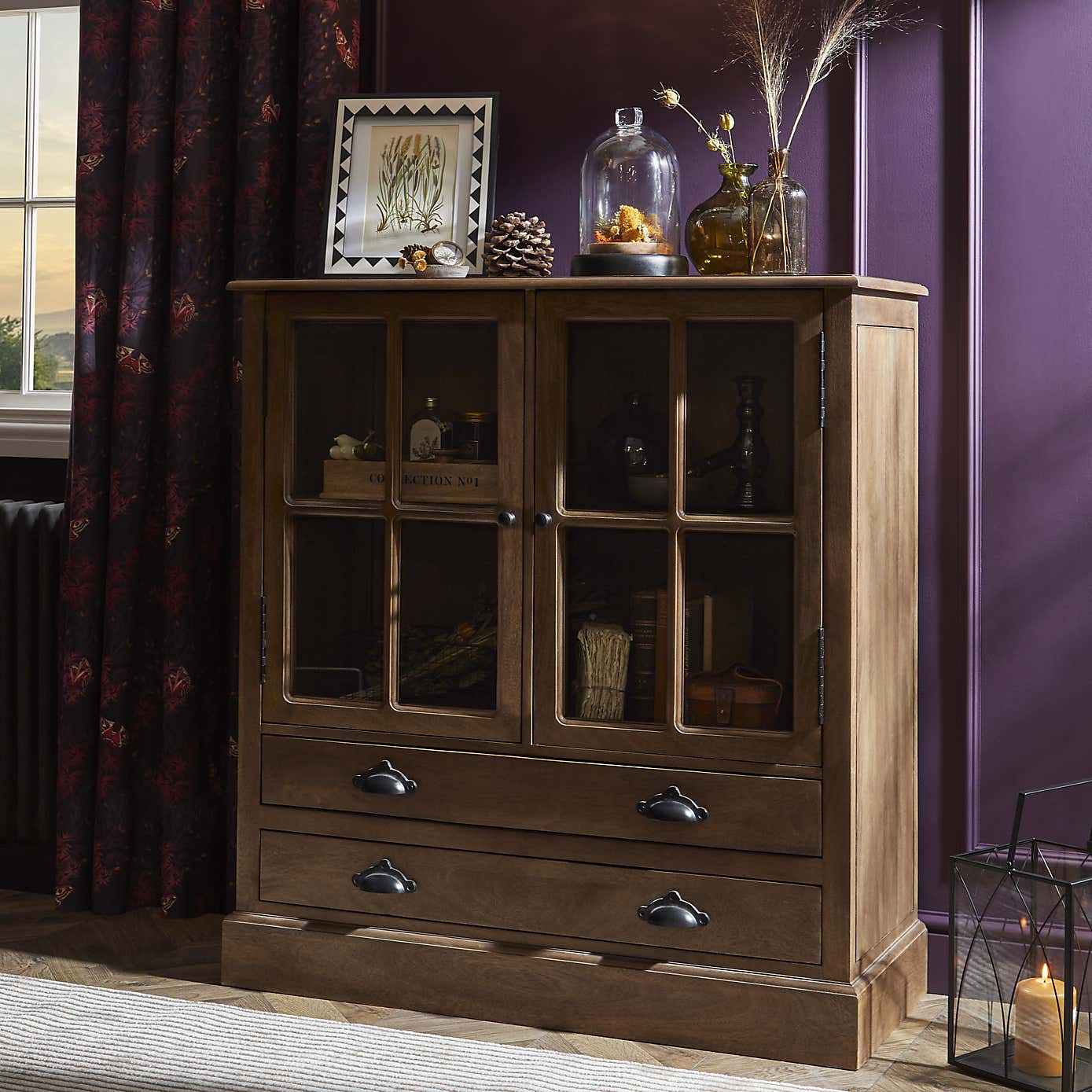 Tall Glazed Display Cabinet