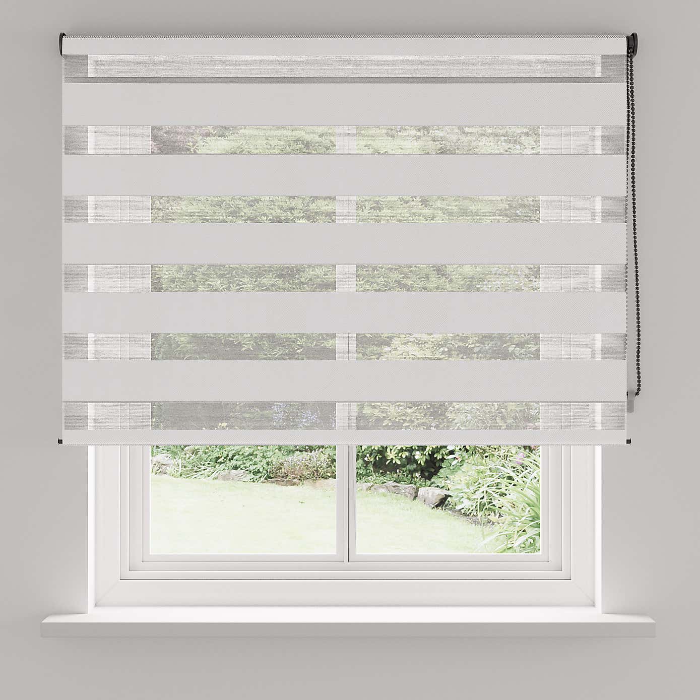 Room Darkening White Day and Night Roller Blind