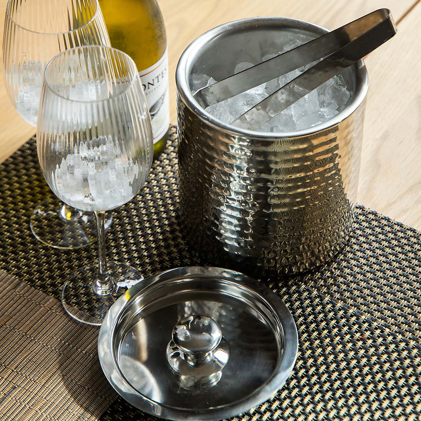 BarCraft Hammered Ice Bucket