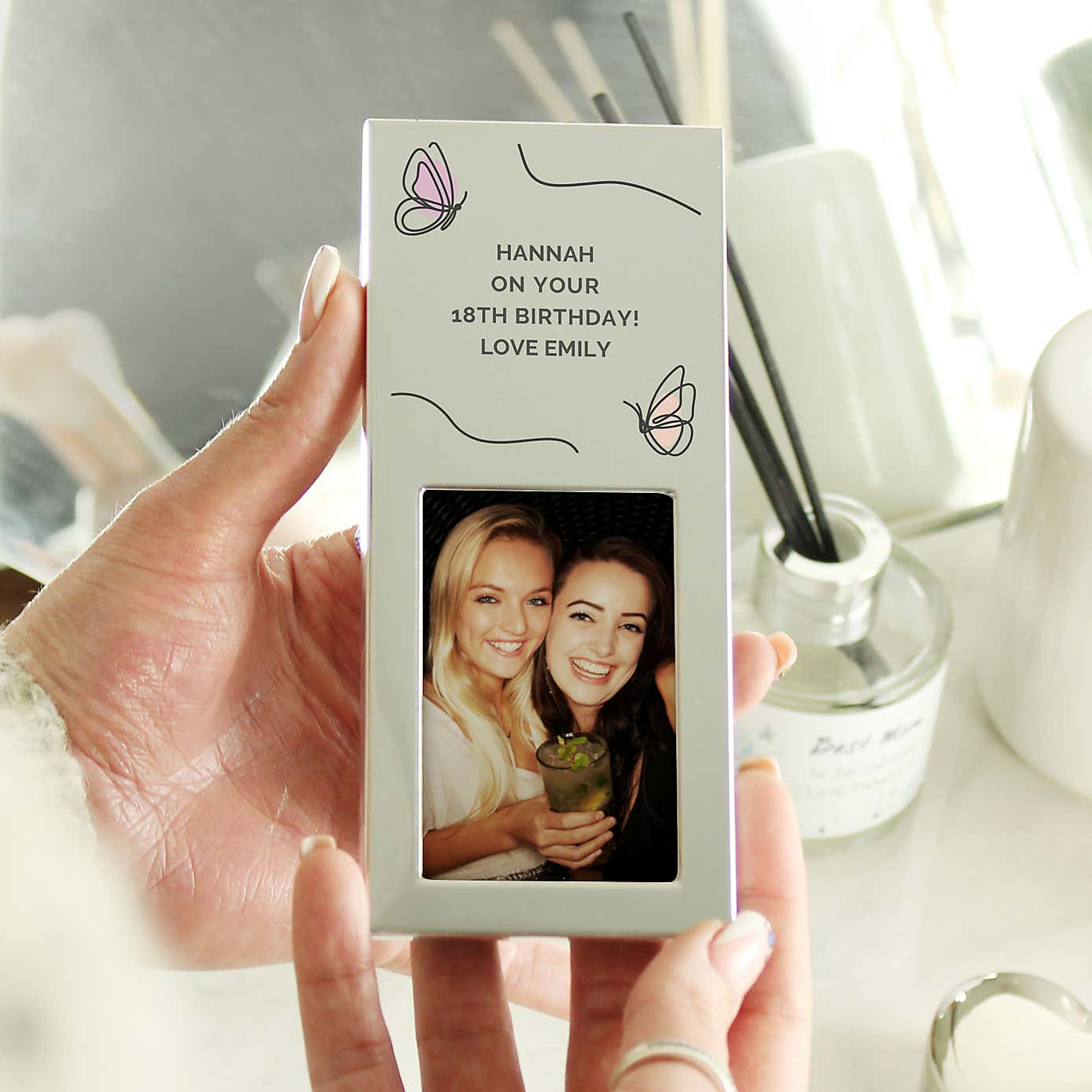 Personalised Small Butterfly Portrait Photo Frame