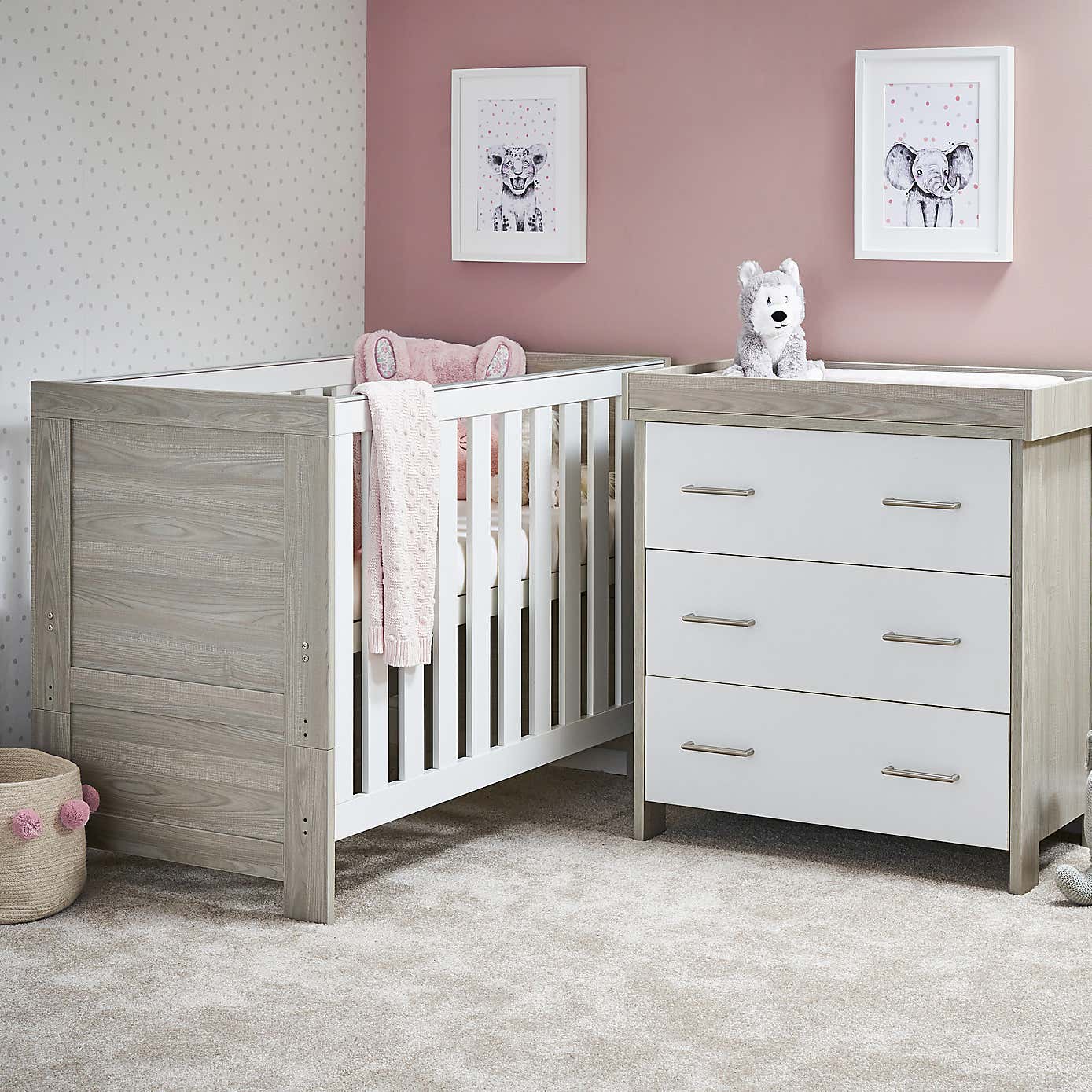 OBaby Nika Mini 2 Piece Nursery Room Set