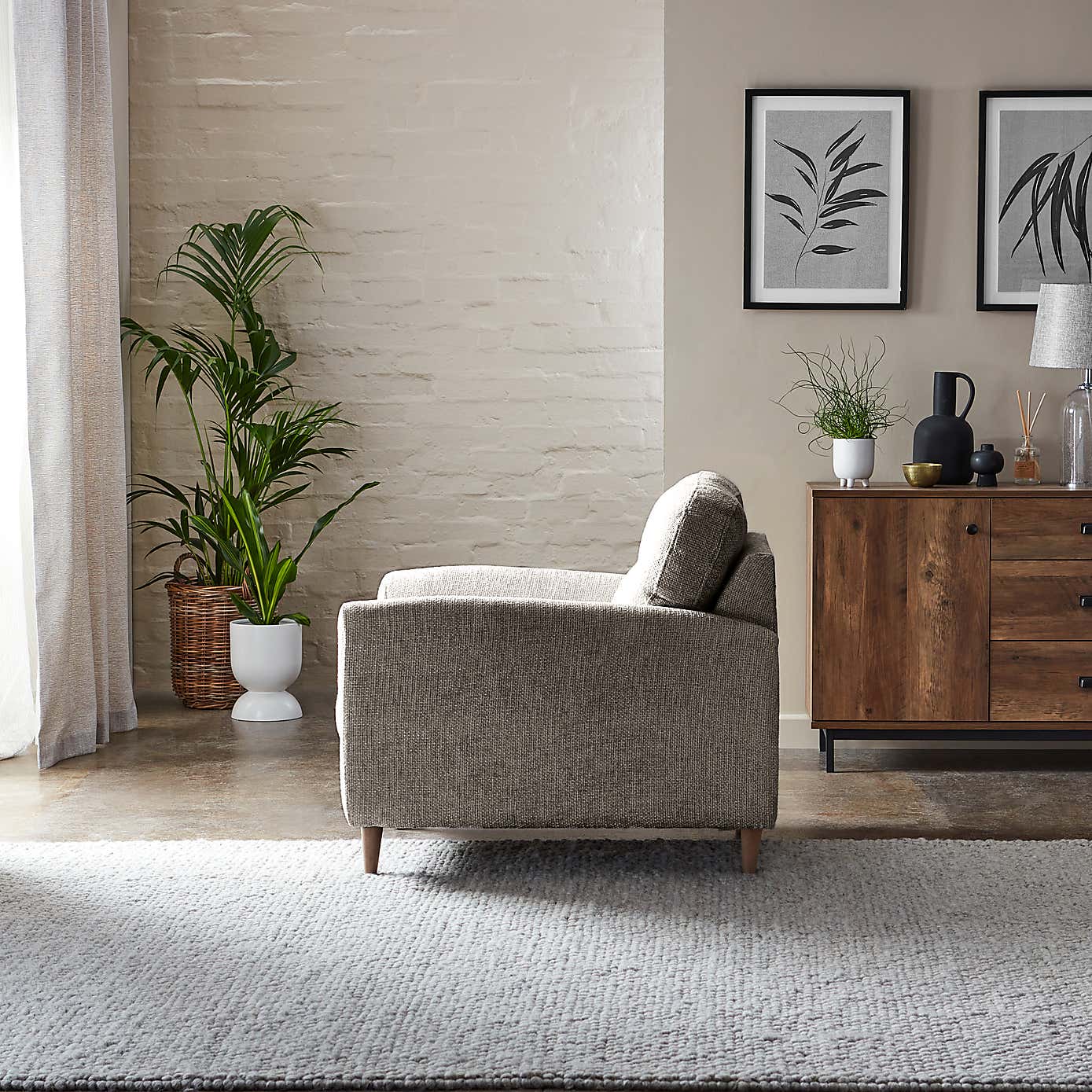 Sven Chunky Chenille Snuggle Chair