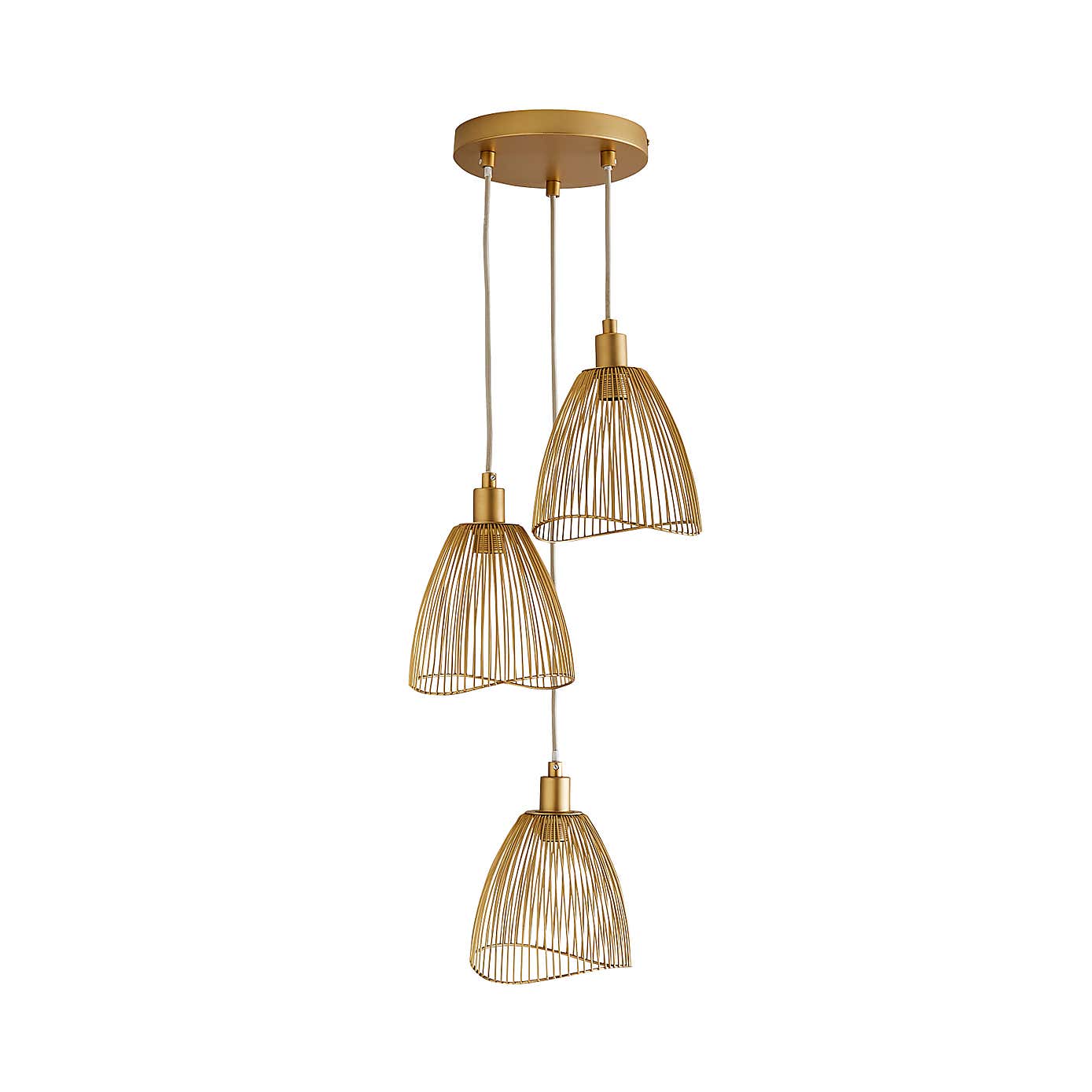 Elements Jaula 3 Light Cluster Ceiling Fitting