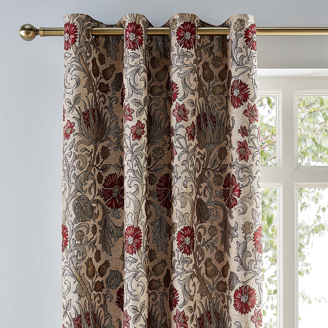 Betsy Chenille Jacquard Eyelet Curtains