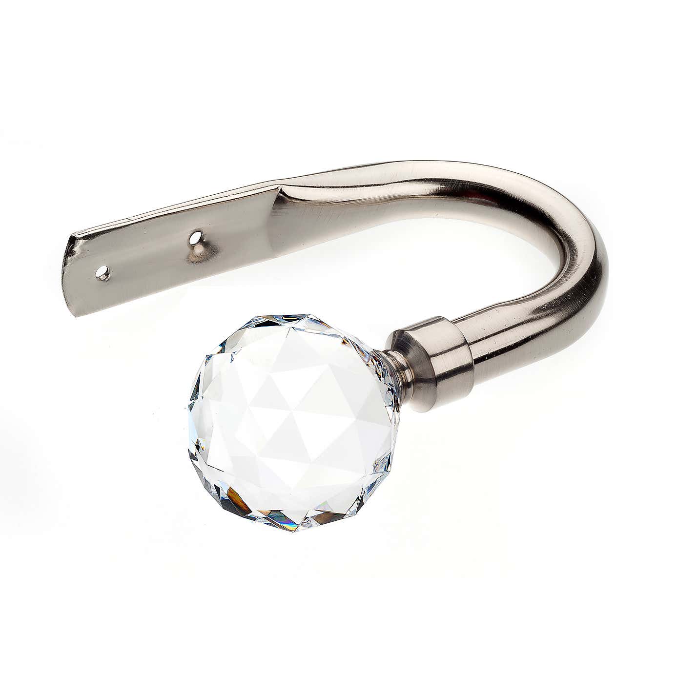 Satin Steel Faceted Holdbacks