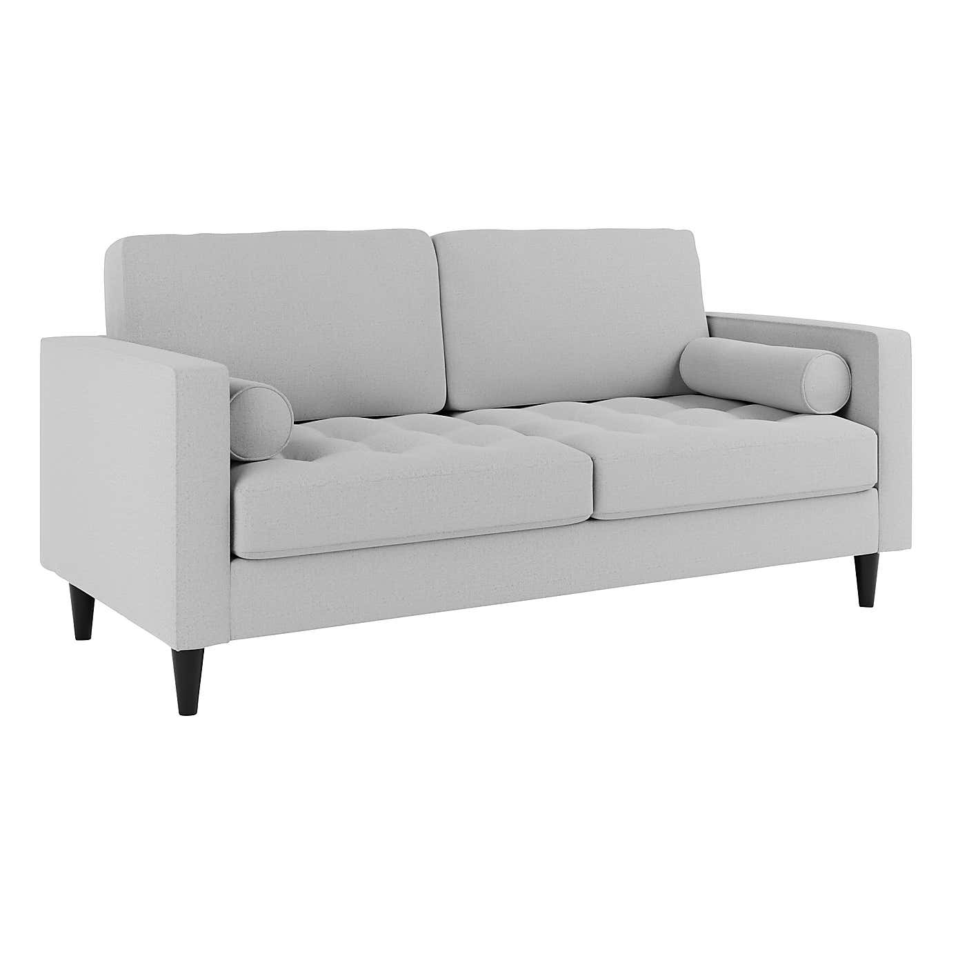 Zoe Light Grey Boucle 3 Seater Double Sofa Bed