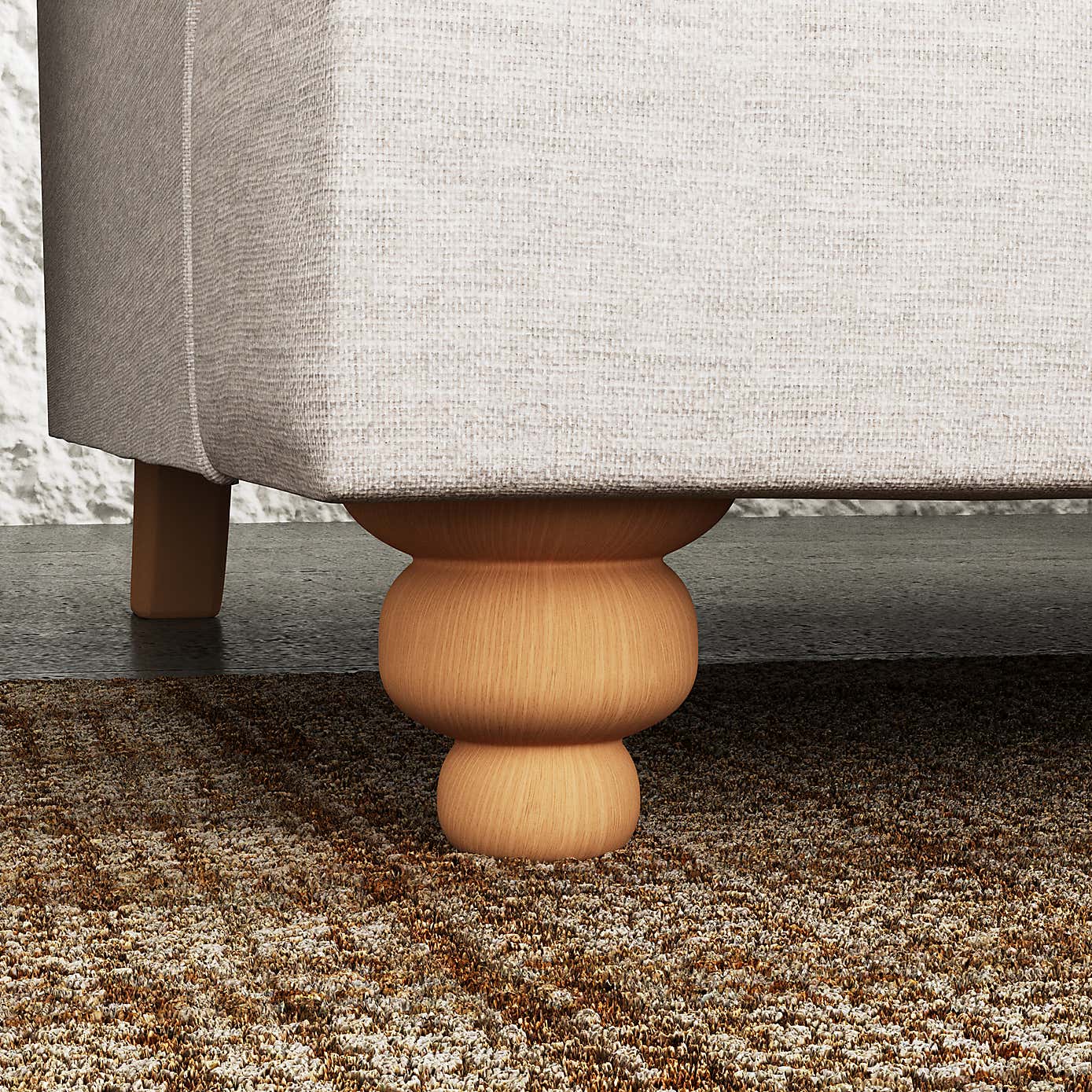 Martha Slub Faux Linen 4 Seater Sofa