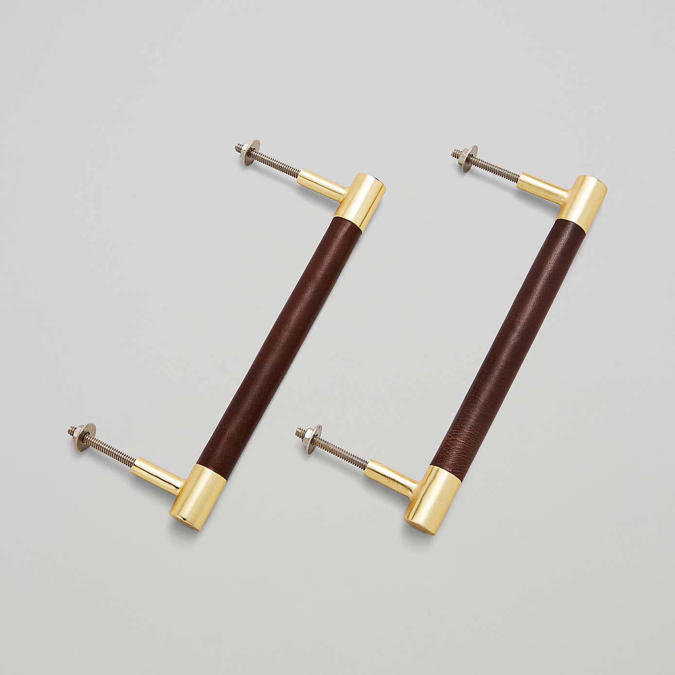 Set of 2 Chelsea Faux Leather Door Handles