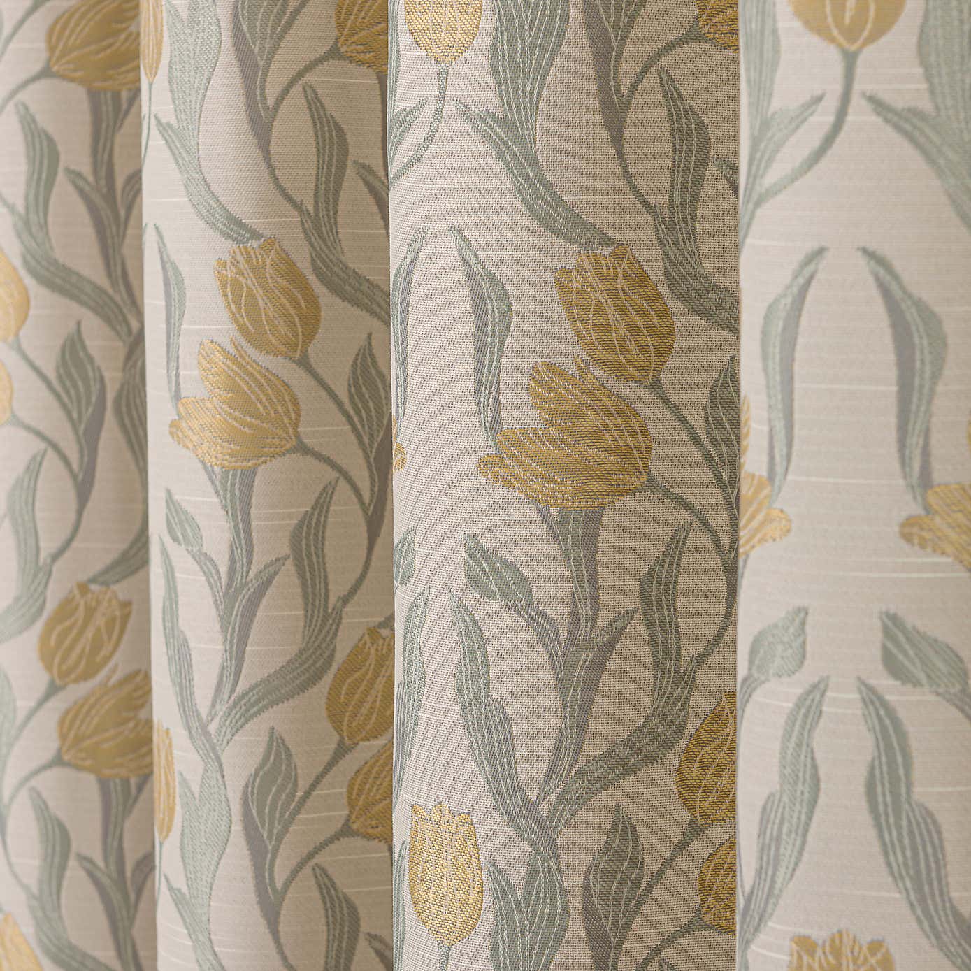 Tulip Jacquard Pencil Pleat Curtains