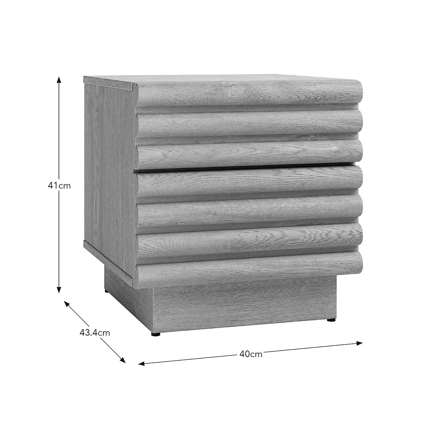 Dax 2 Drawer Bedside Table