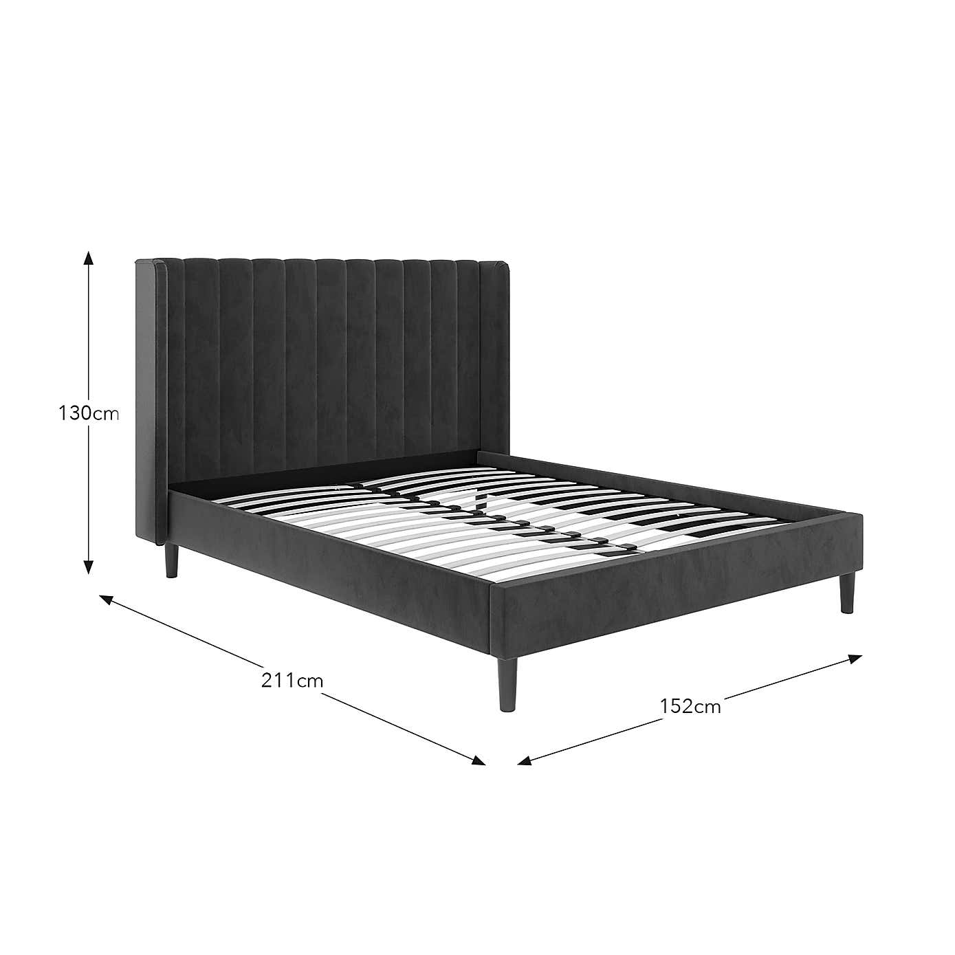 Alara Pleated Velvet Bed