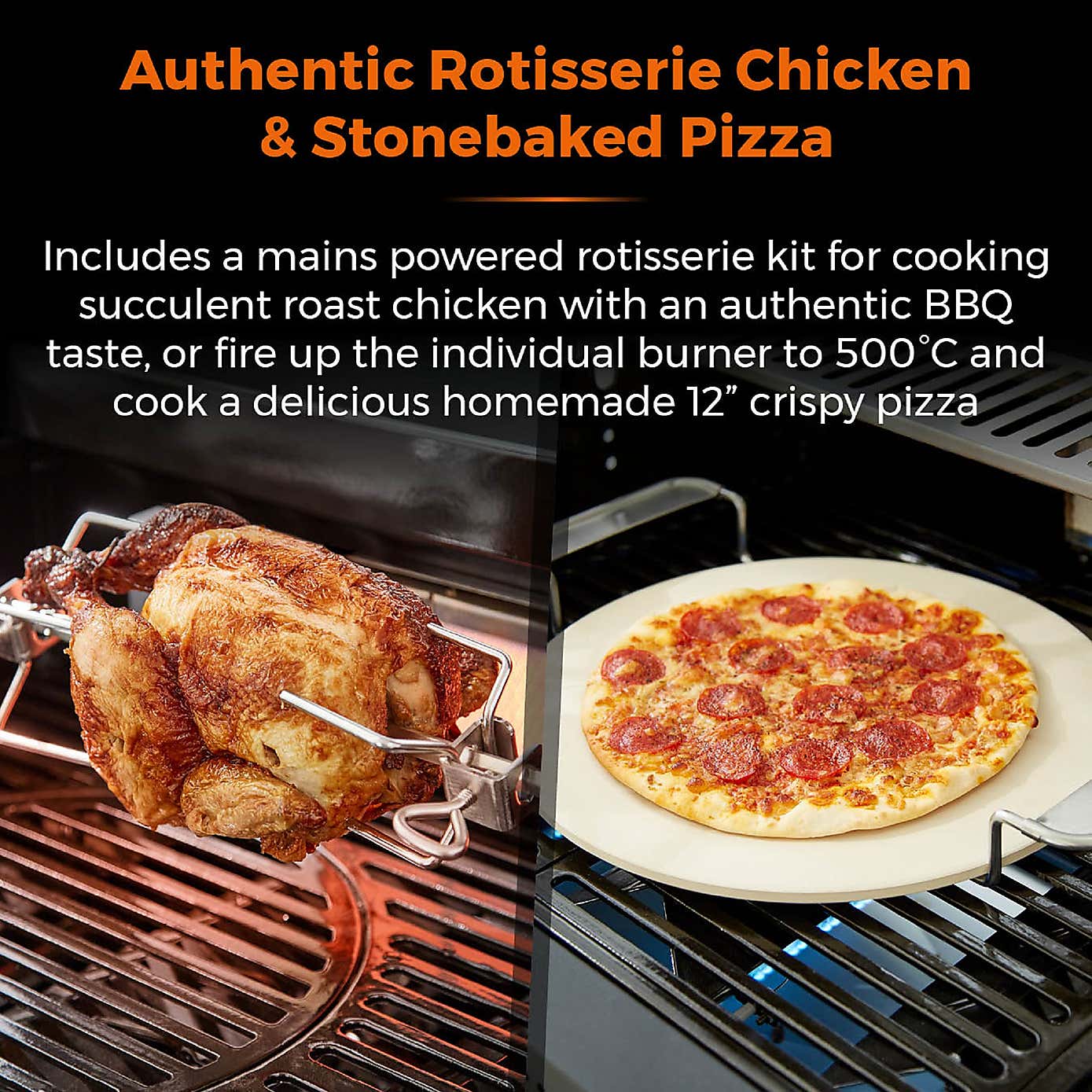 Tower Stealth Pro Six Burner Gas BBQ, Black Steel