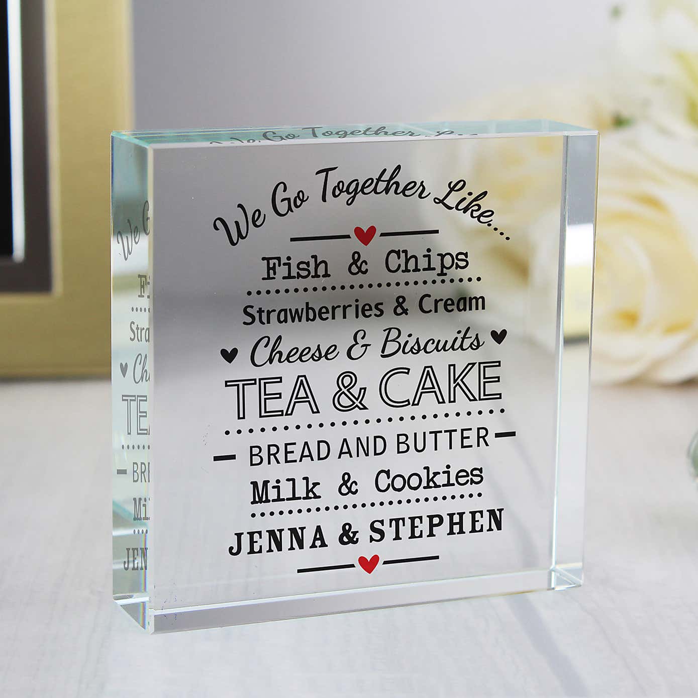 Personalised We Go Together Like Crystal Token
