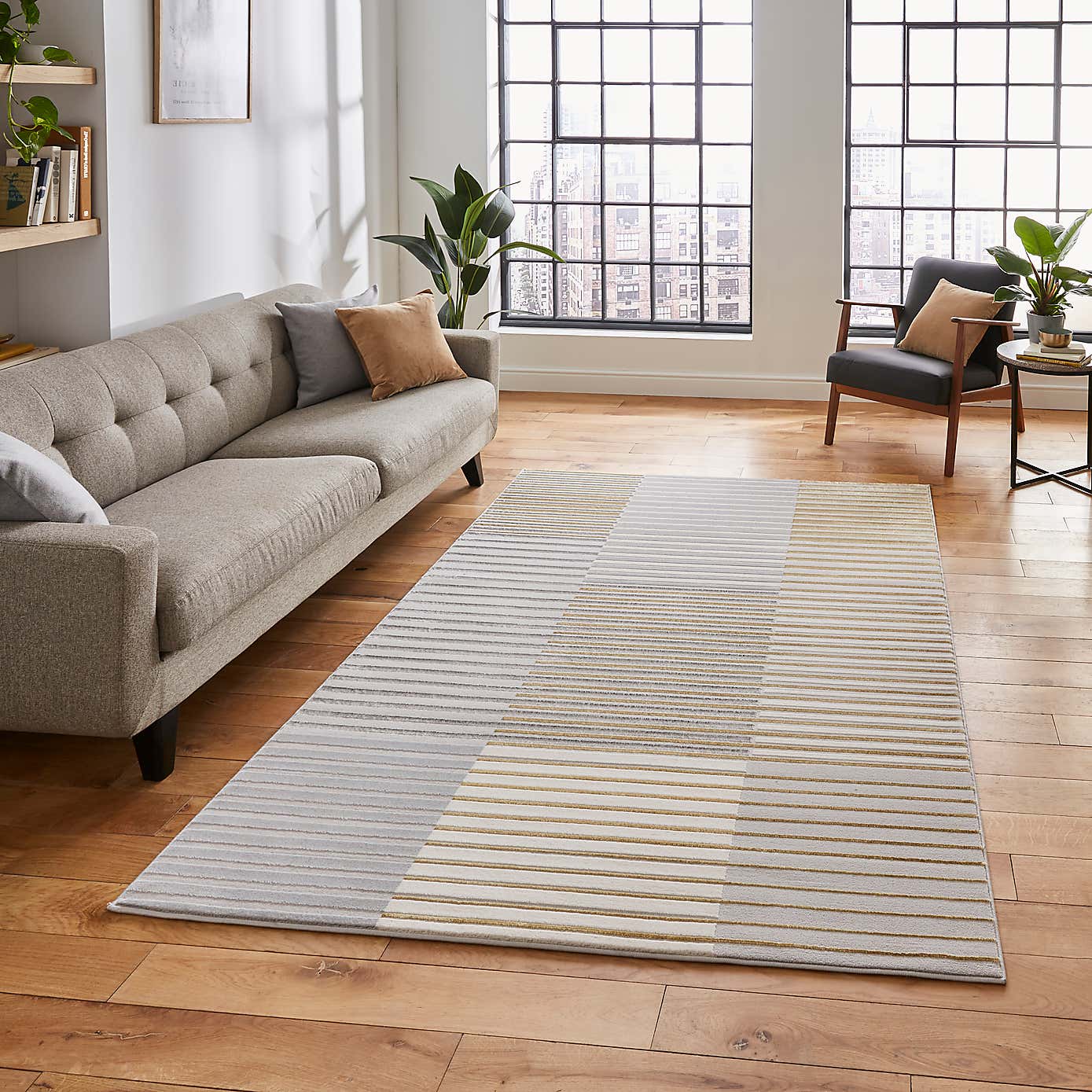 Apollo Abstract Stripe Washable Rug