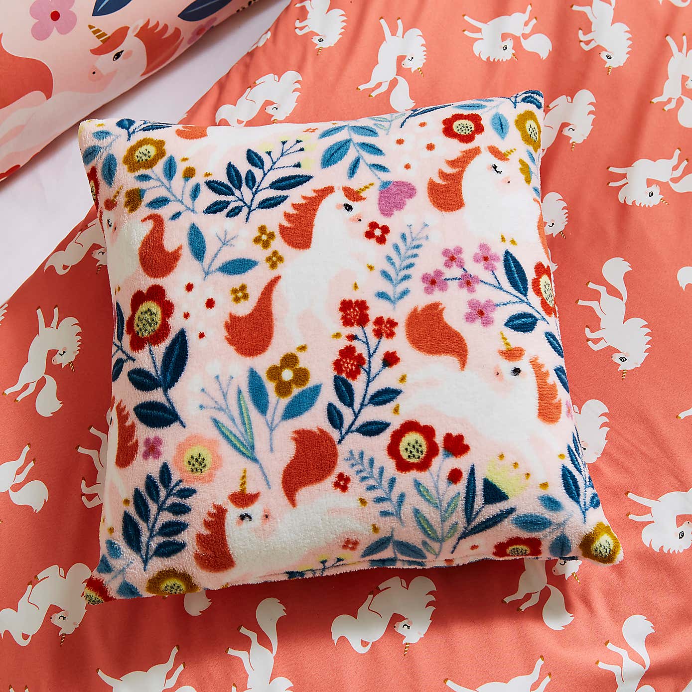 Unicorn Fleece Cushion