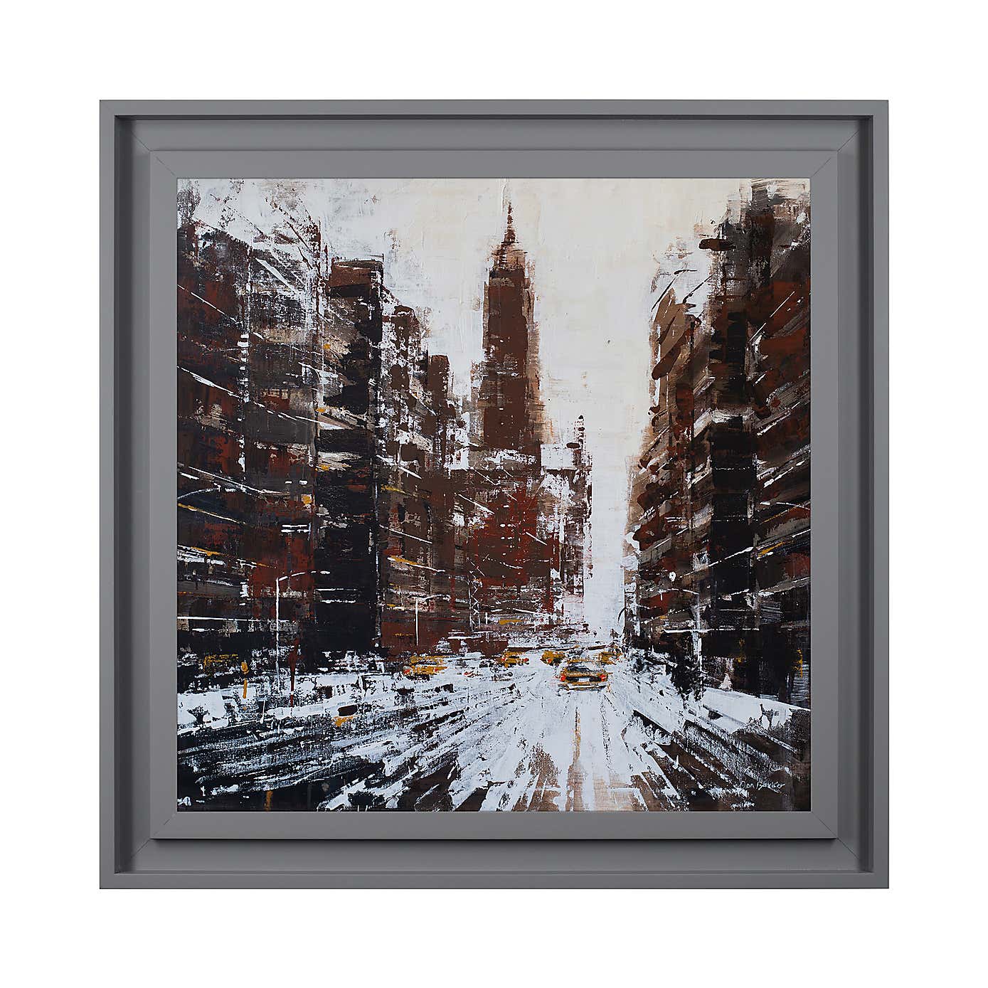 Premium Edit Rush Hour - 5th Avenue Framed Print