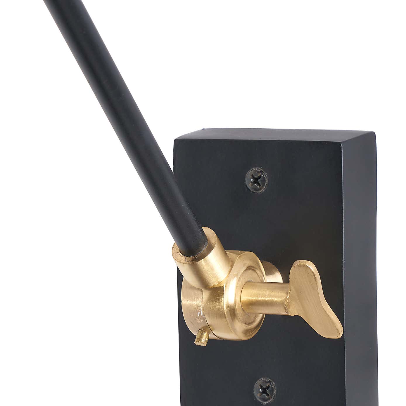 Return - Canton Matt Black and Brass Metal Cone Wall Light