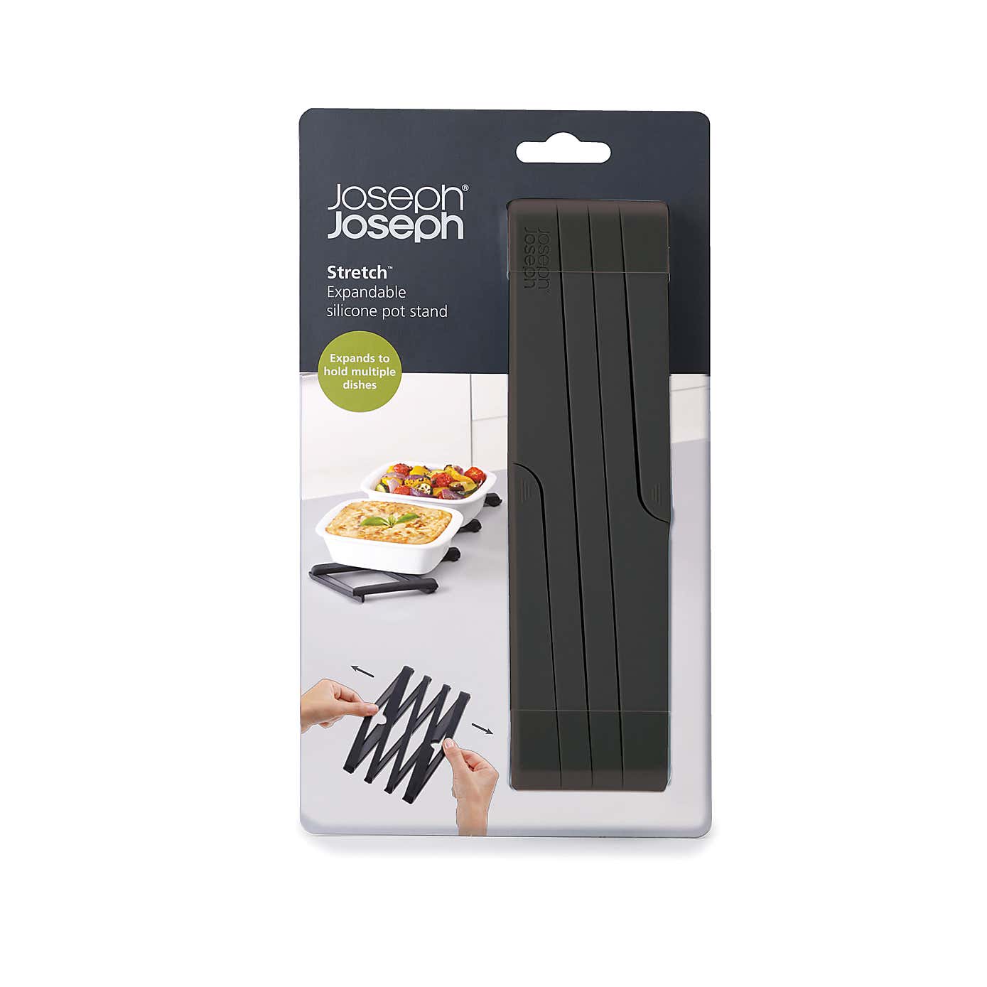 Joseph Joseph Stretch Silicone Black Pot Stand
