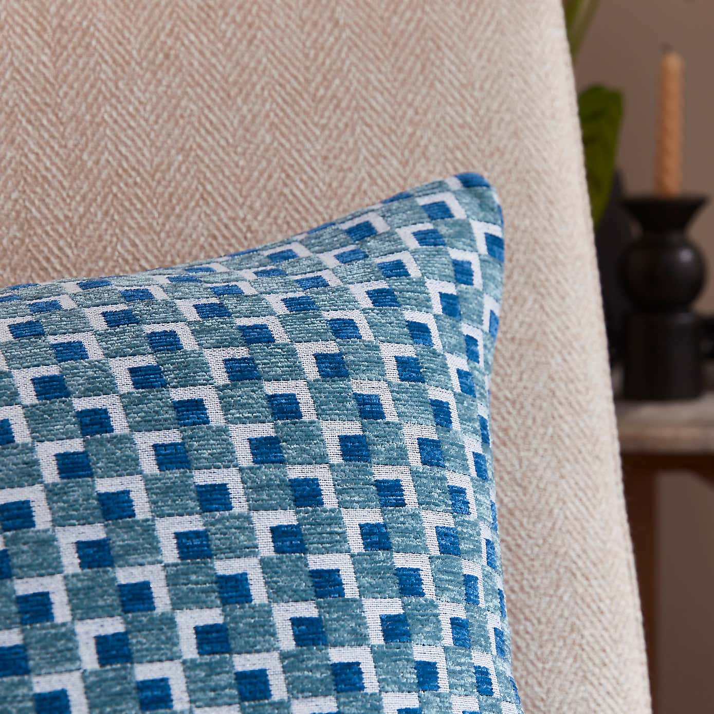 Chenille Jaquard Square Cushion Cover