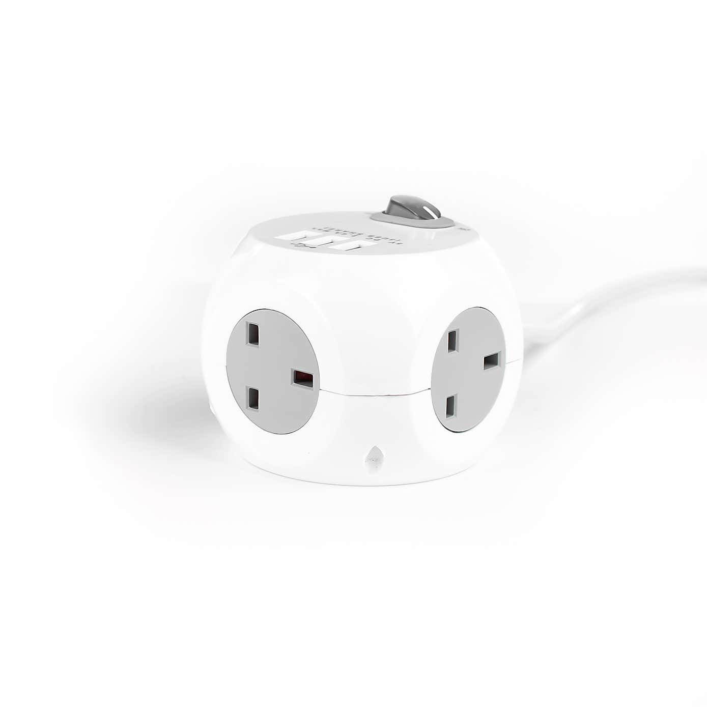 Status Cube Extension Socket with USB Ports