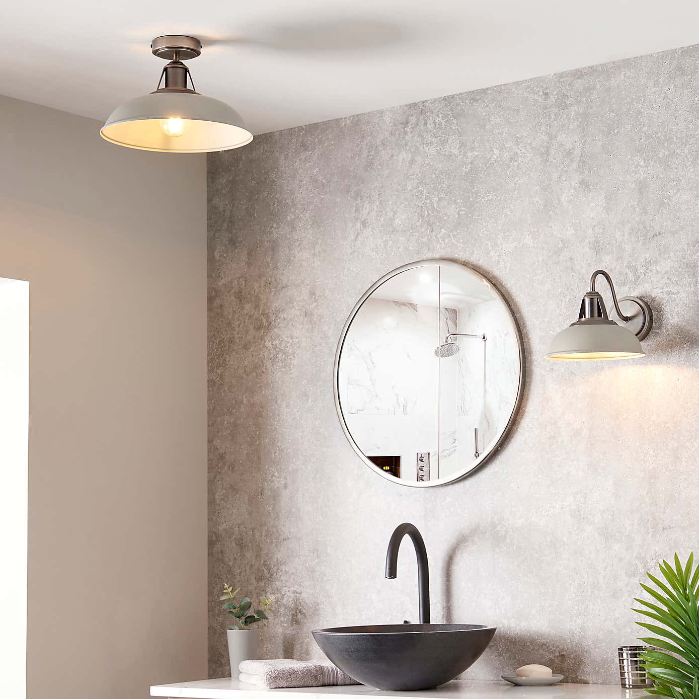 Oraya Bathroom 1 Light Flush Ceiling Fitting