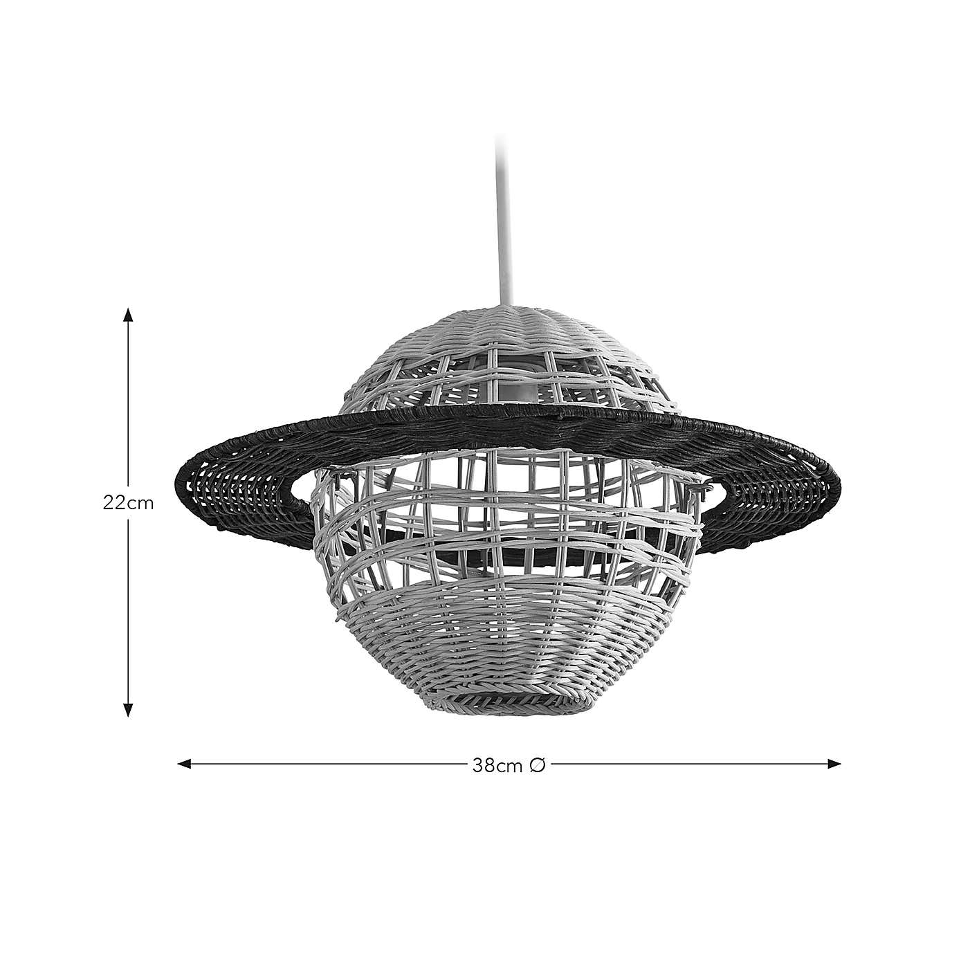 Saturn Rattan Easy Fit Pendant Shade