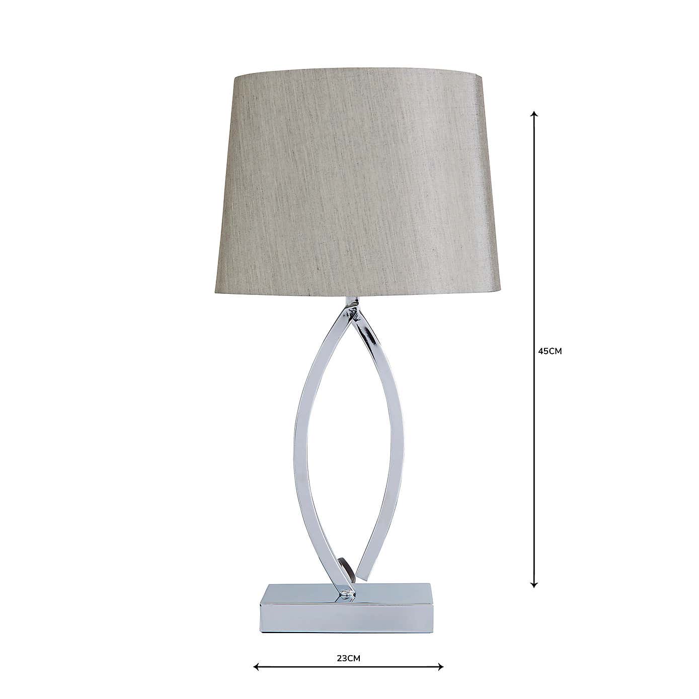 Como Table Lamp Chrome Shade