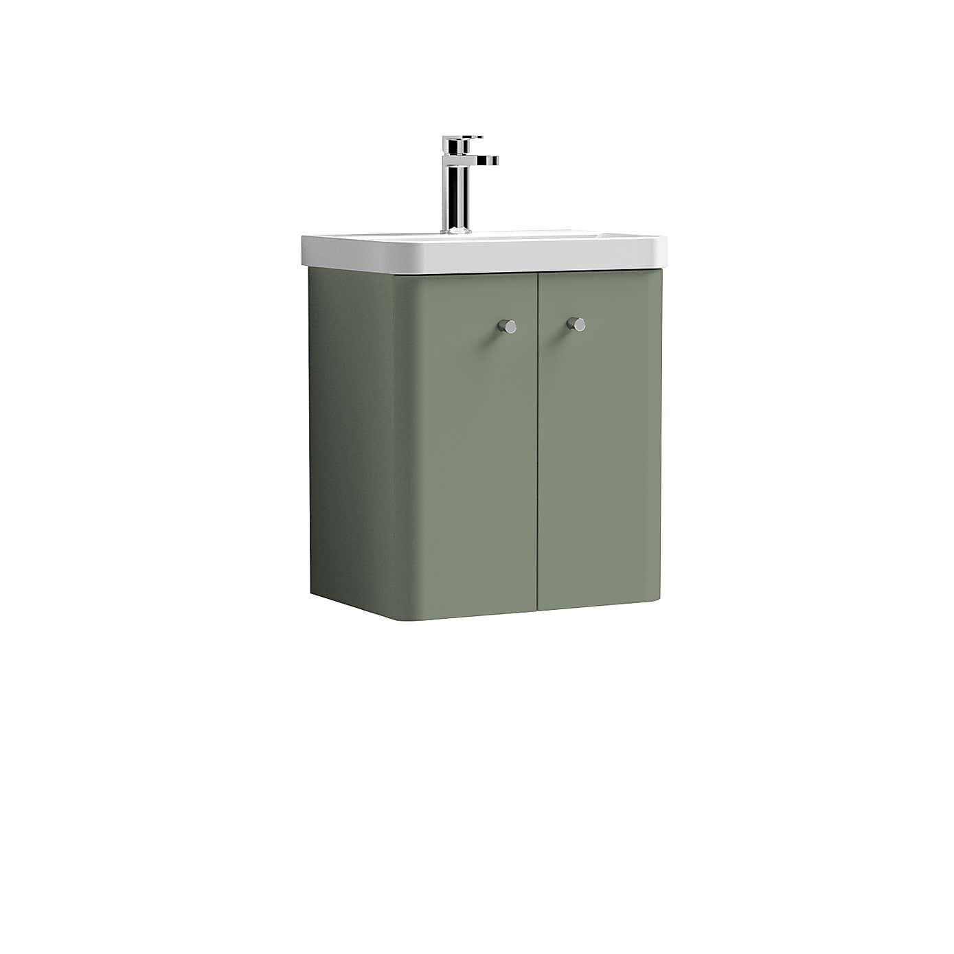 Core Wall Mounted 2 Door Vanity Unit with Basin