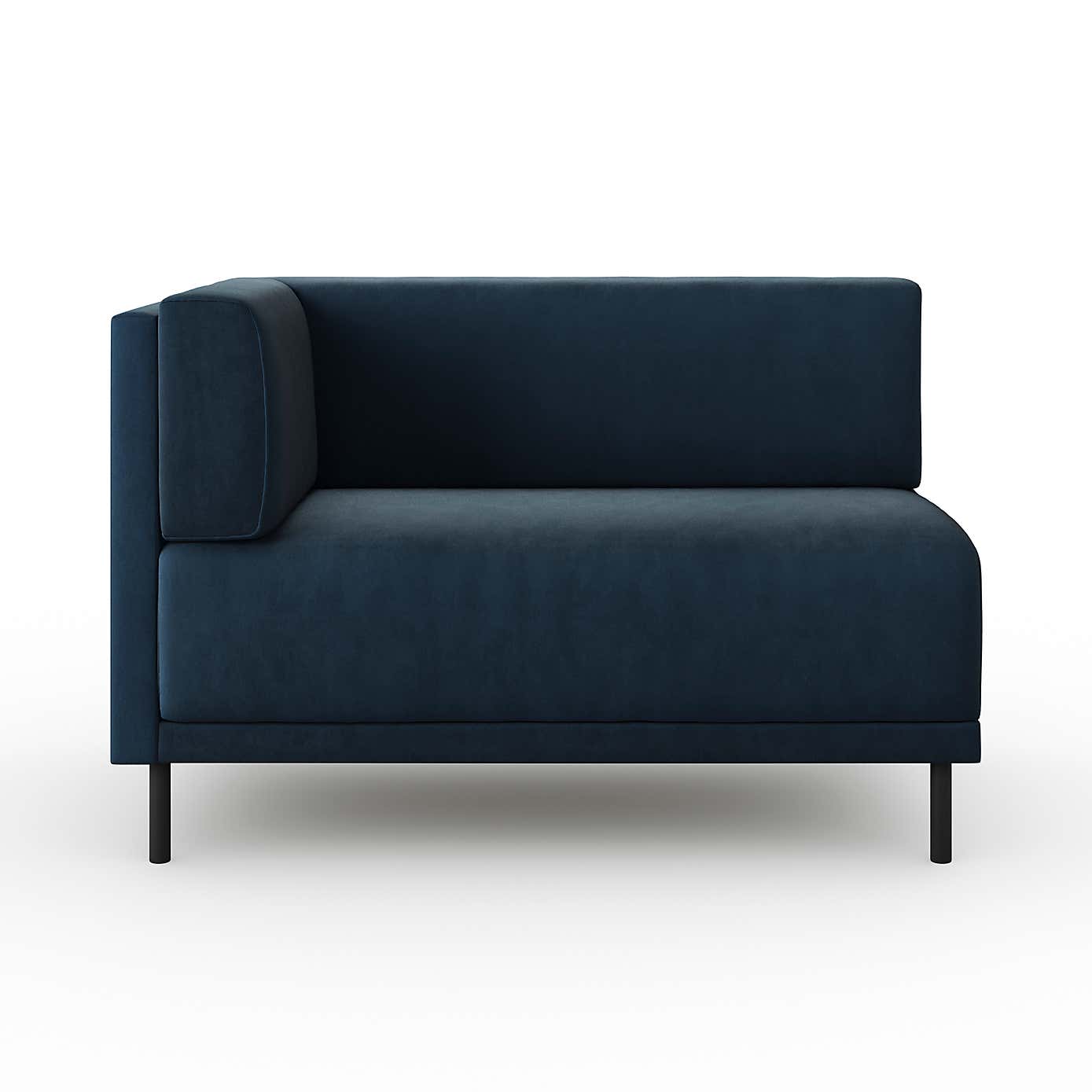 Mae Corner Dining Bench, Matte Plush Velvet