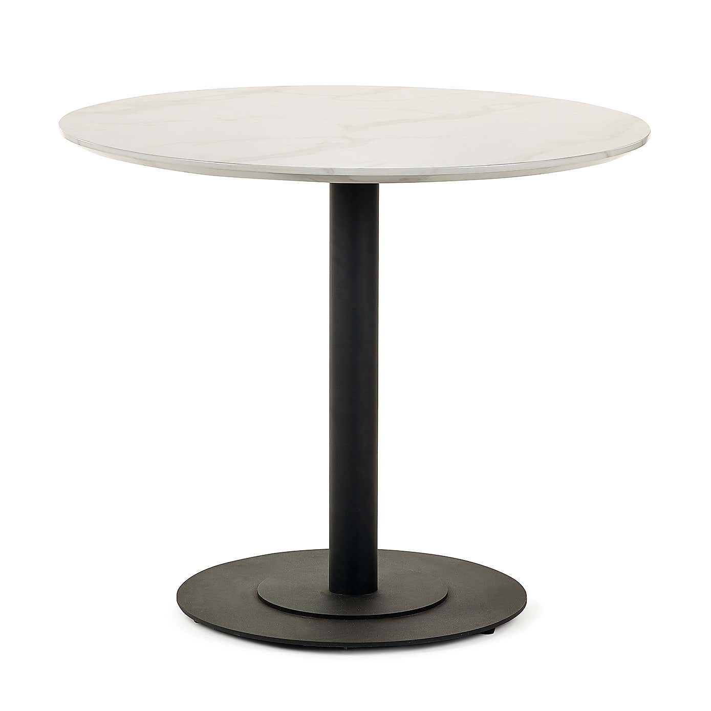 Luca 4 Seater Round Dining Table, Marble