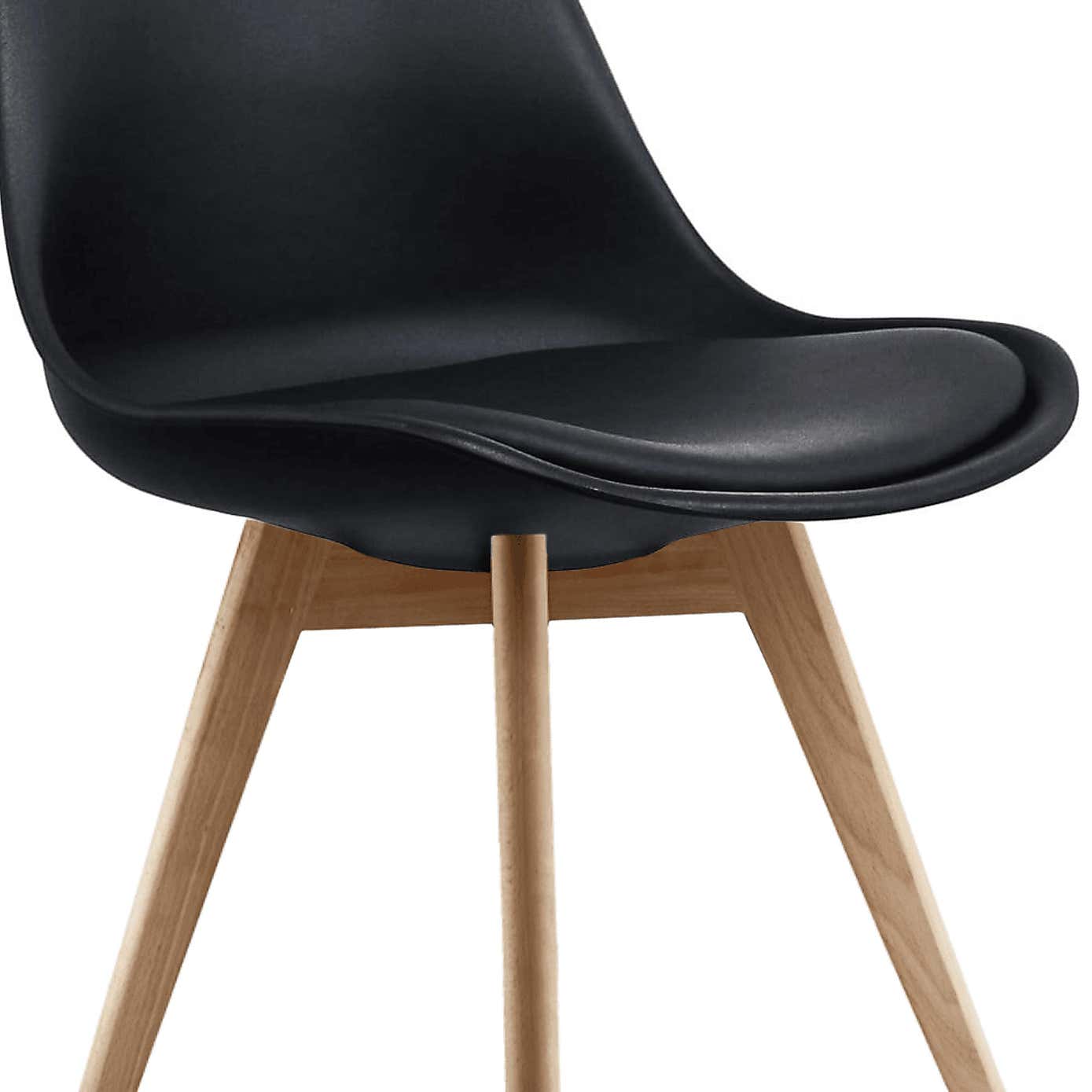Fusion Living Soho Plastic Dining Chair with Squared Legs