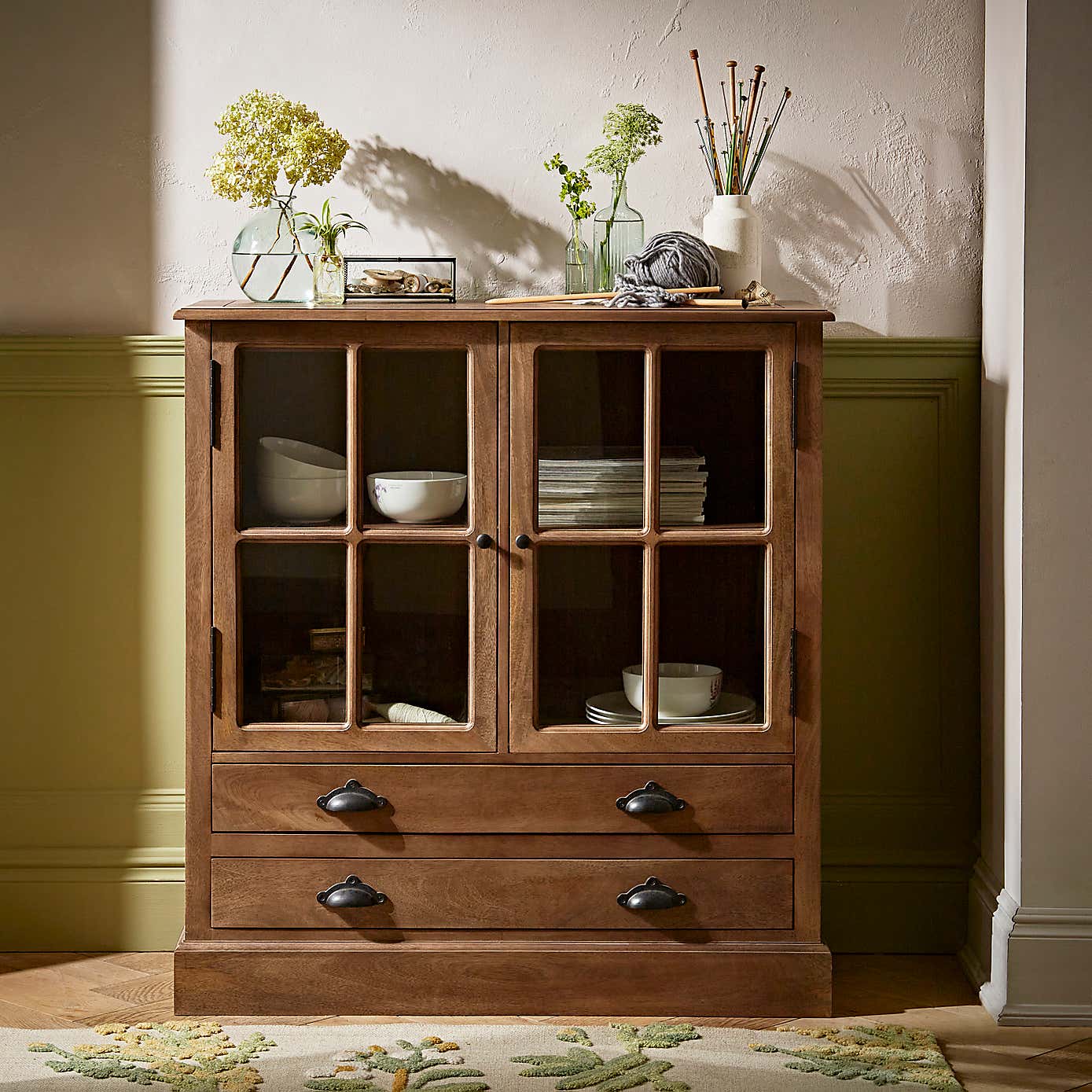 Tall Glazed Display Cabinet