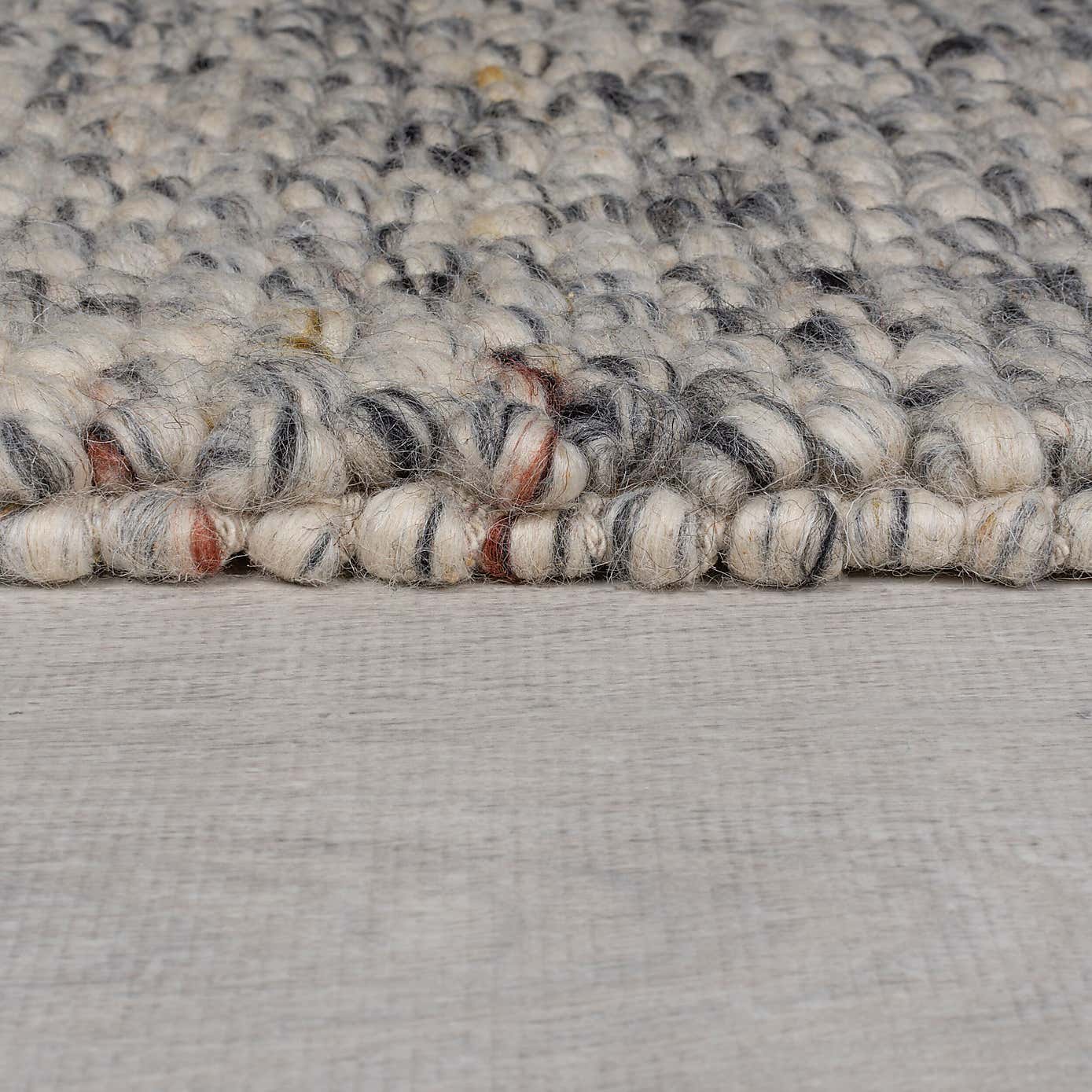 Pebble Grey Square Rug